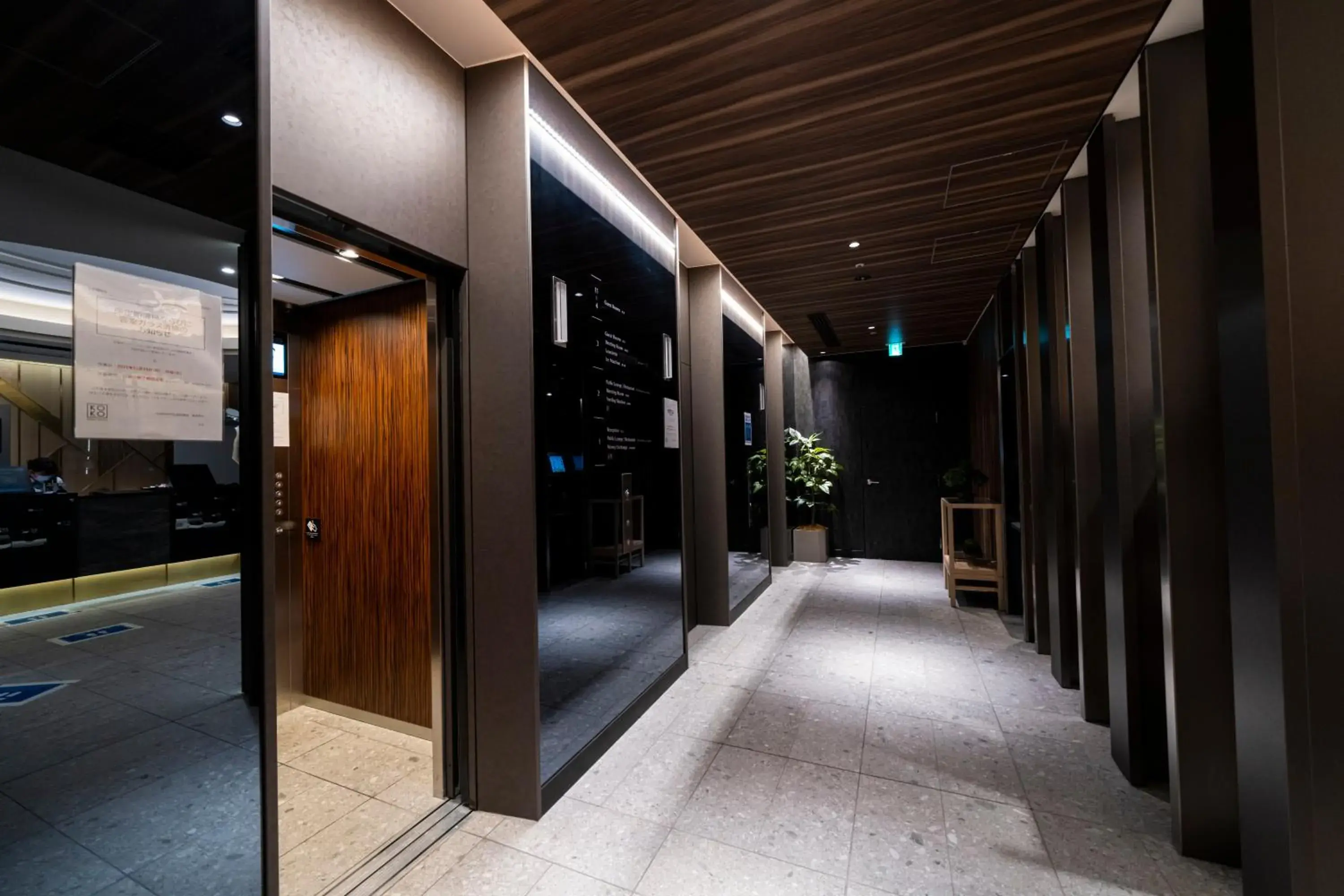 elevator in KOKO HOTEL Tsukiji Ginza