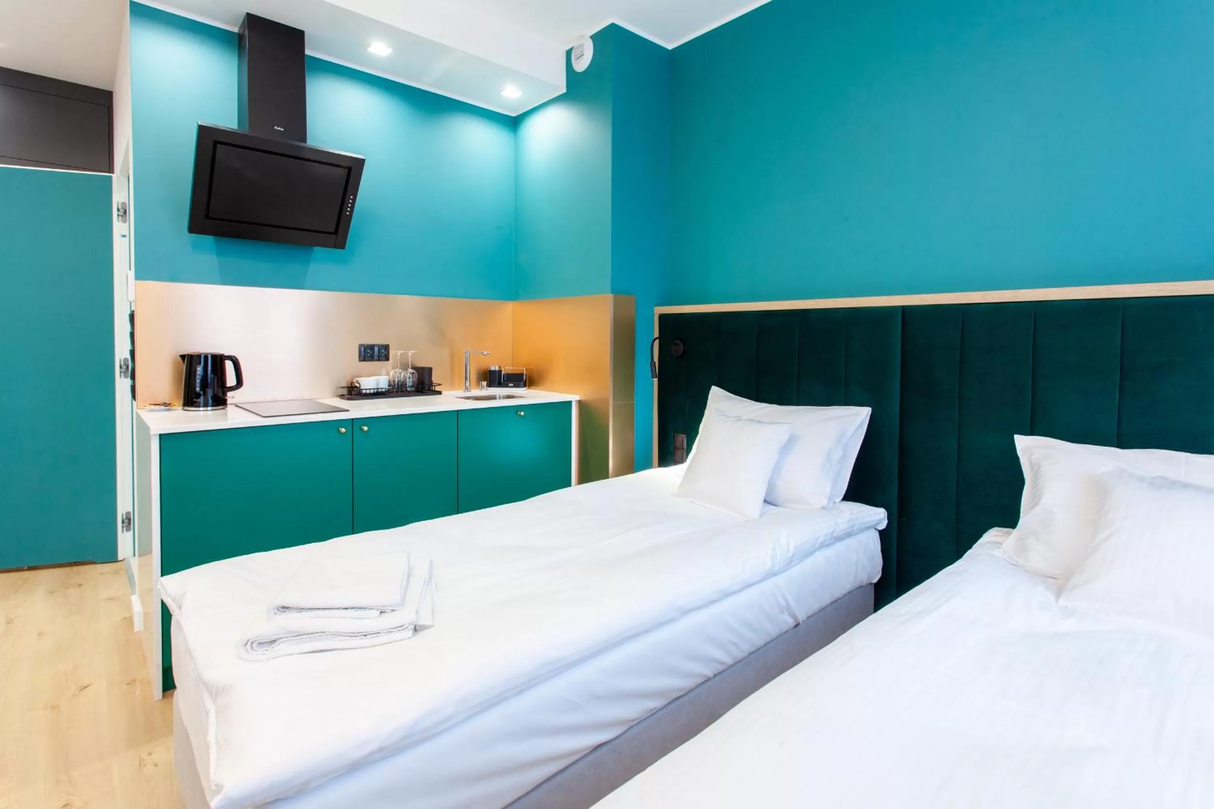 Bed in SQUARE APARTMENTS GDYNIA