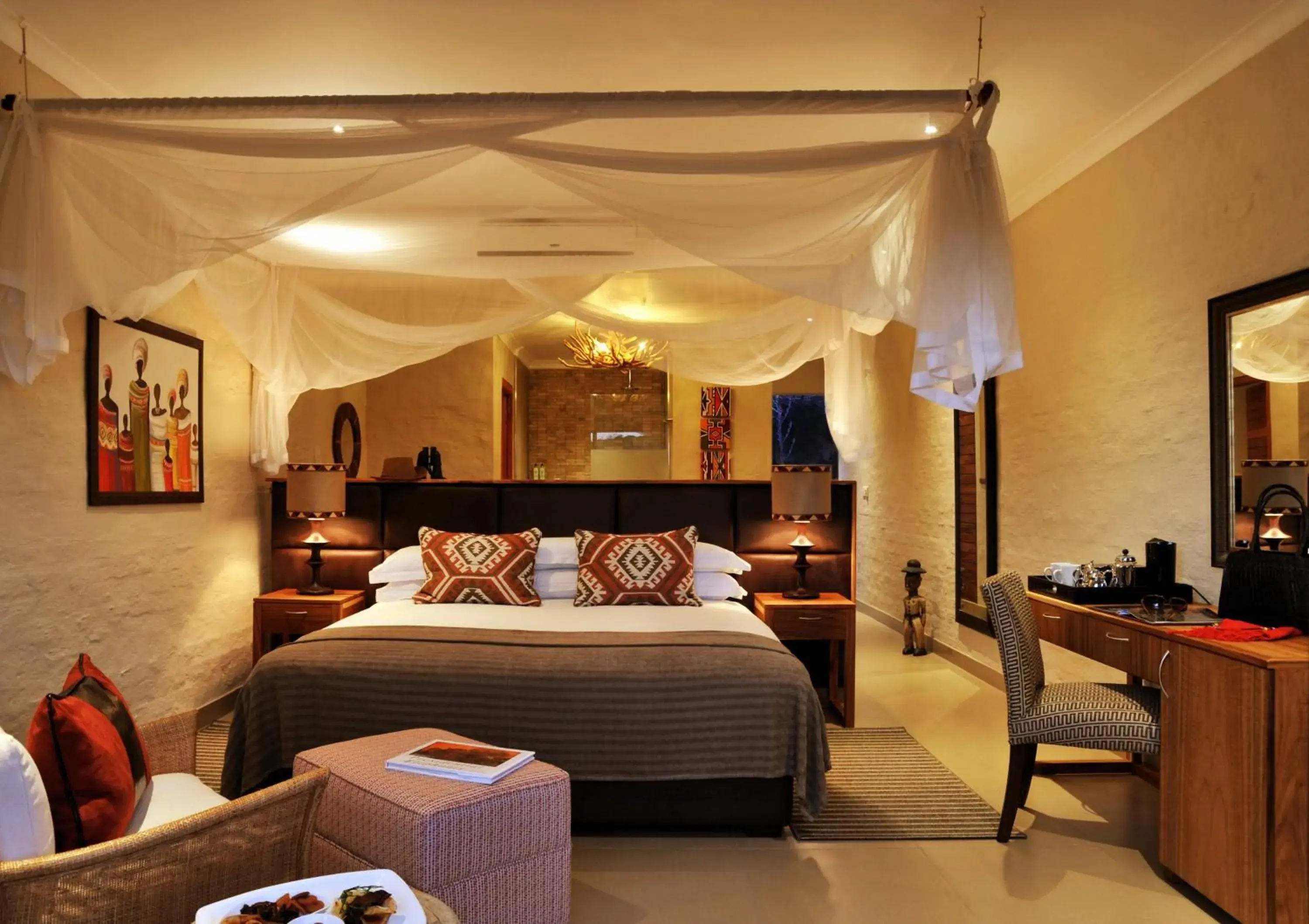 Bed in Victoria Falls Safari Club
