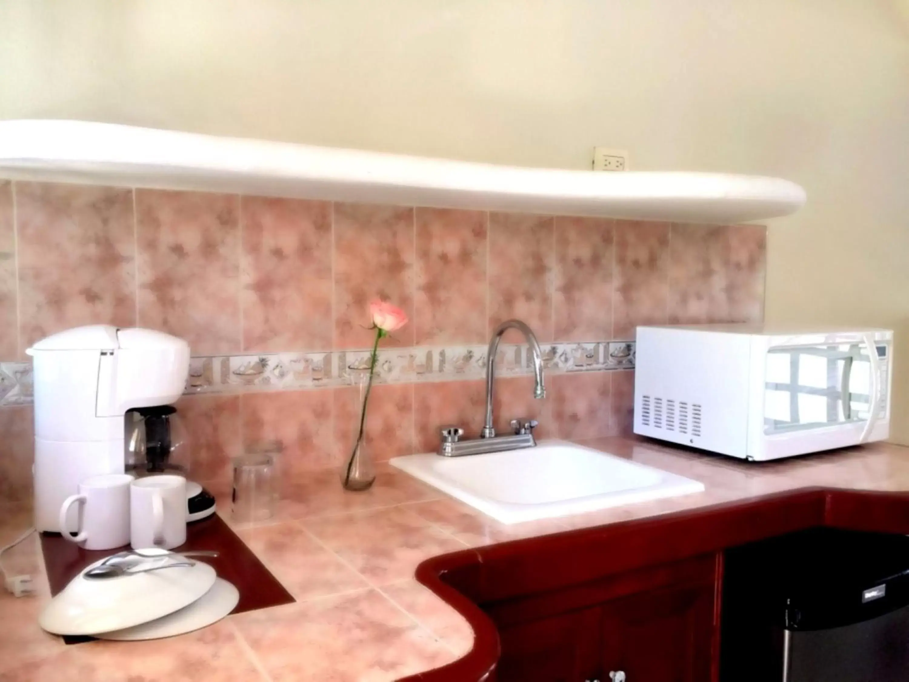 Kitchen or kitchenette, Bathroom in Villas Coco Resort - All Suites