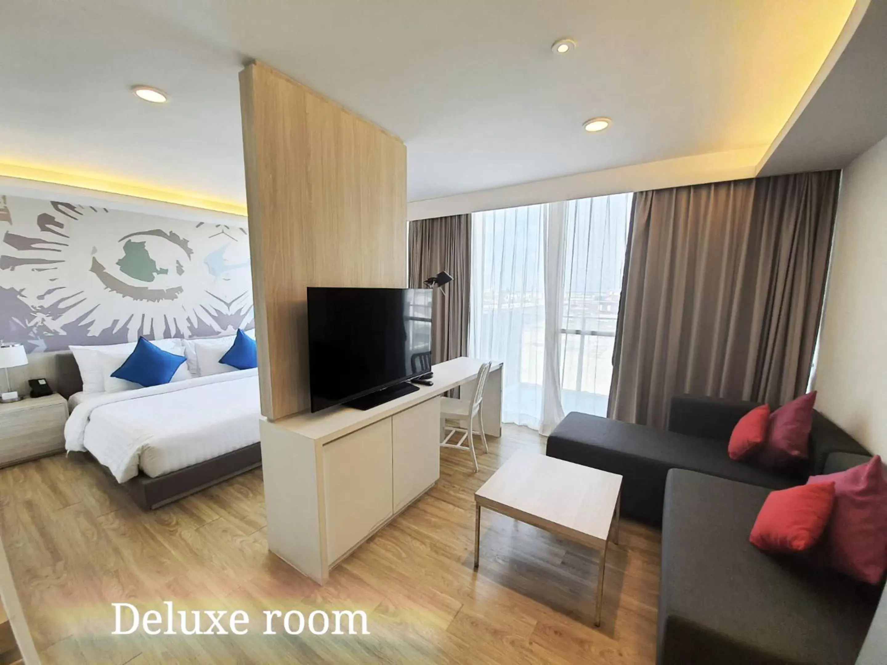 Bedroom, TV/Entertainment Center in The Idle Hotel and Residence - SHA Plus Certified