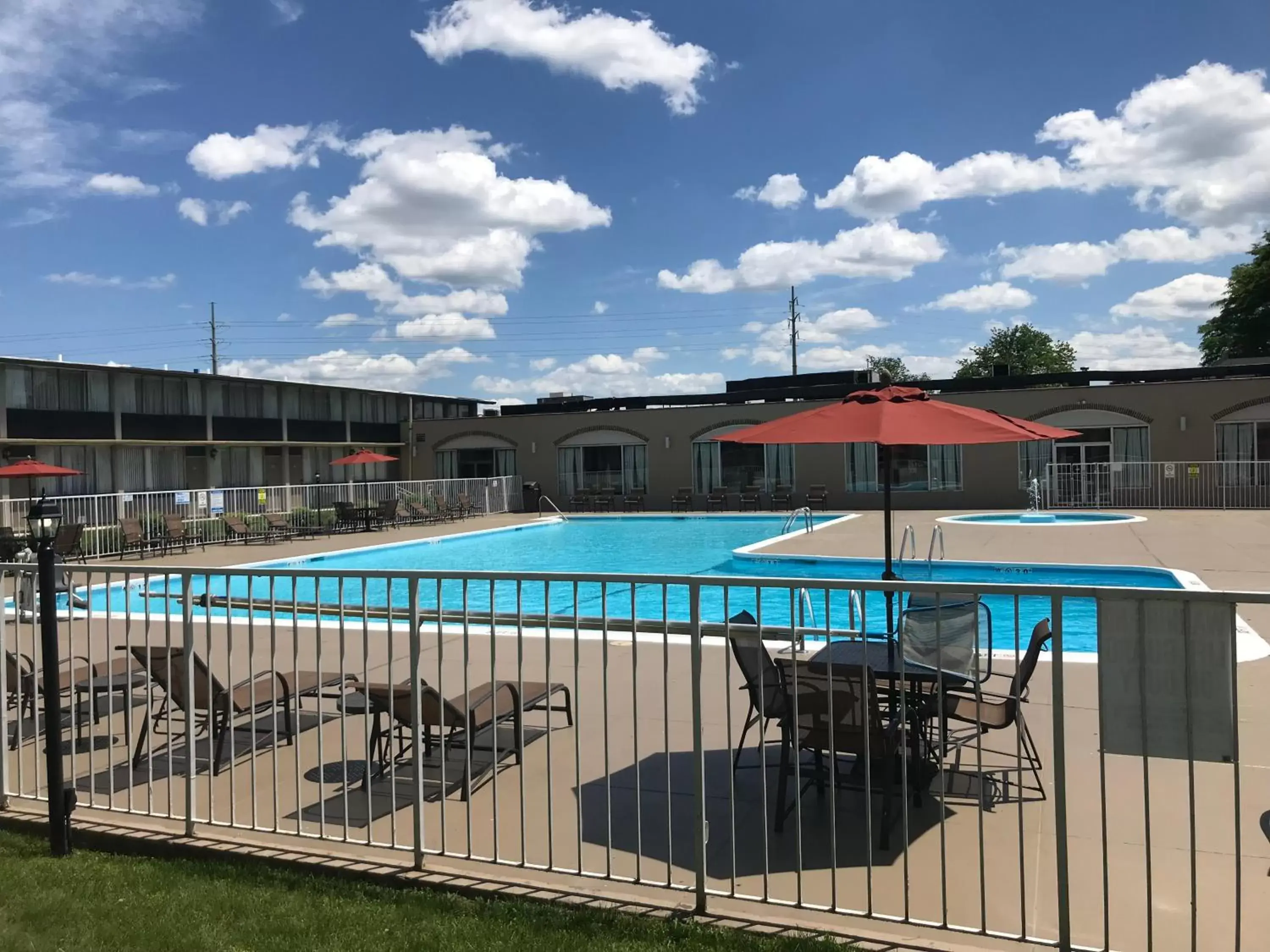 Patio, Swimming Pool in SureStay Plus Hotel by Best Western Lehigh Valley