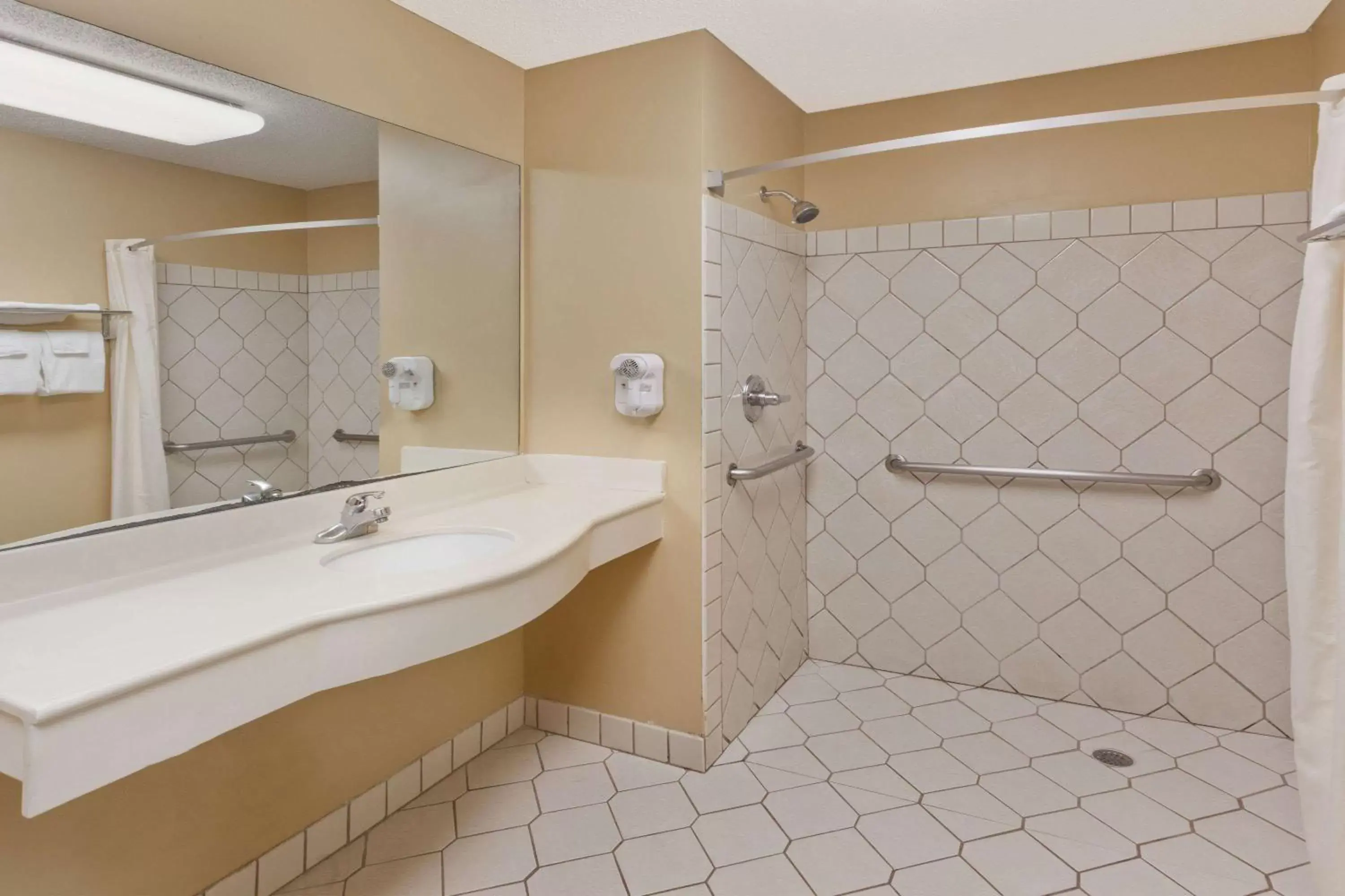 Shower, Bathroom in Super 8 by Wyndham Ft. Oglethorpe GA/Chatt TN Area