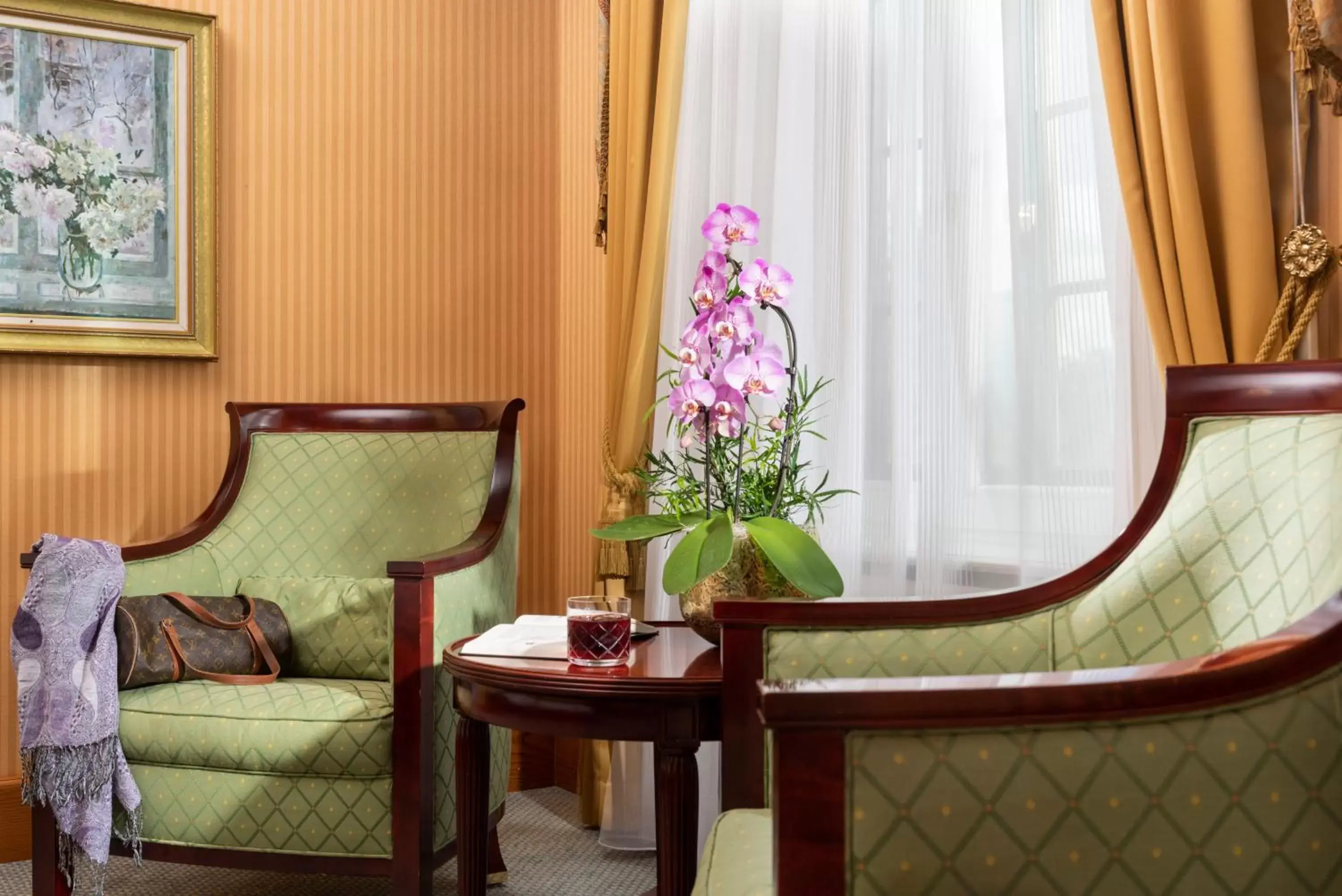 Decorative detail, Seating Area in Best Western Premier Grand Hotel Russischer Hof