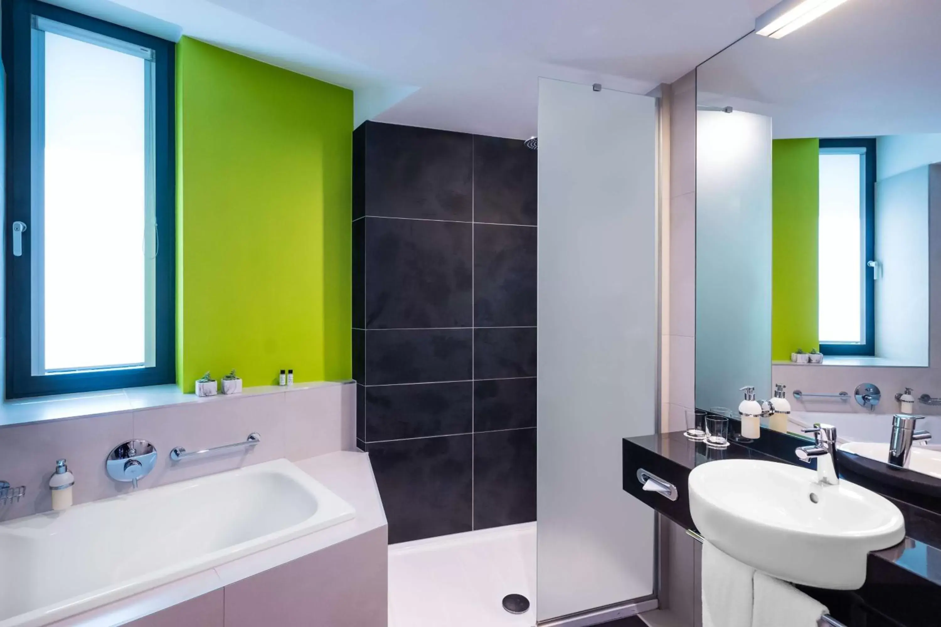 Bathroom in Lindner Hotel Bratislava, part of JdV by Hyatt