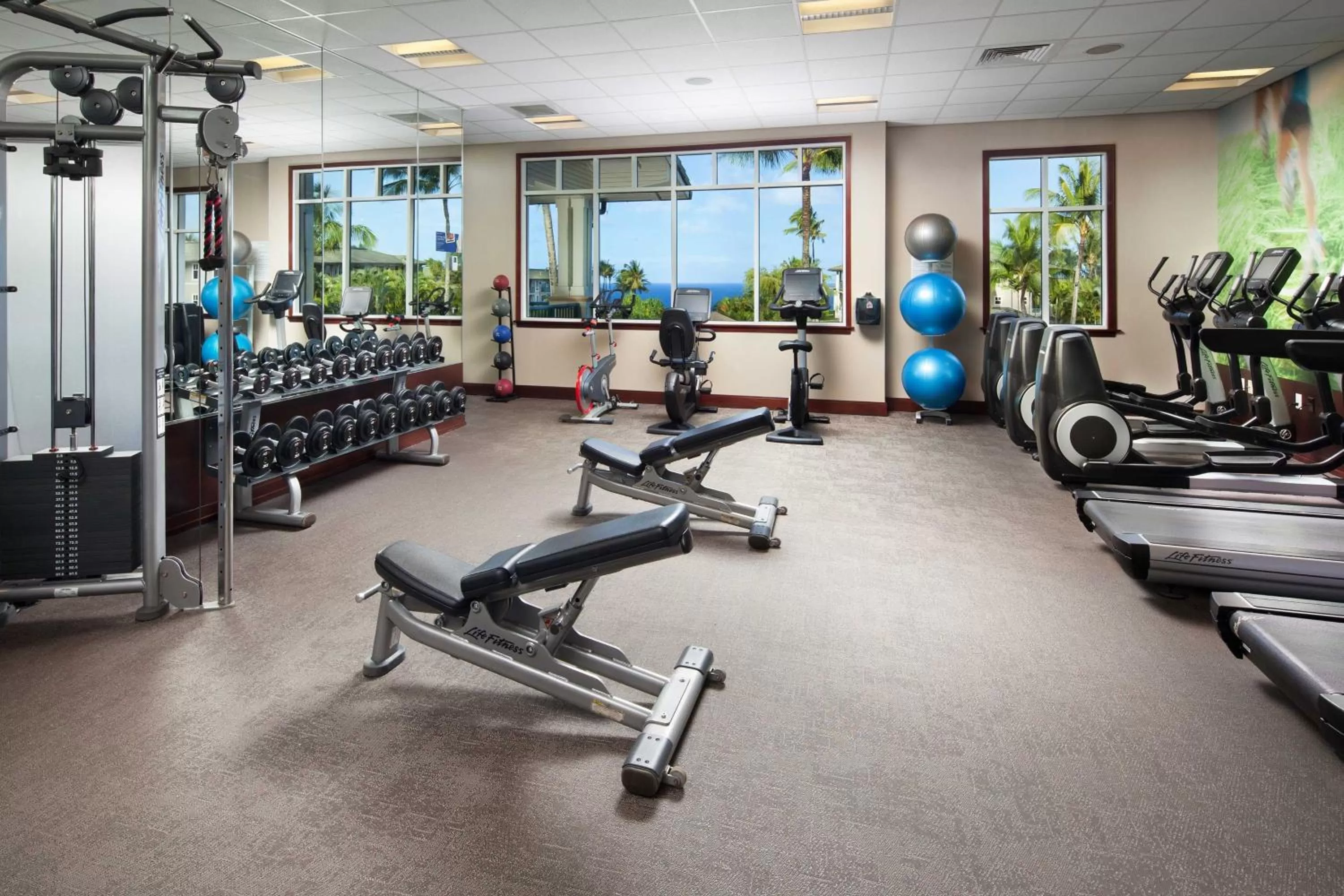 Fitness centre/facilities in The Westin Princeville Ocean Resort Villas