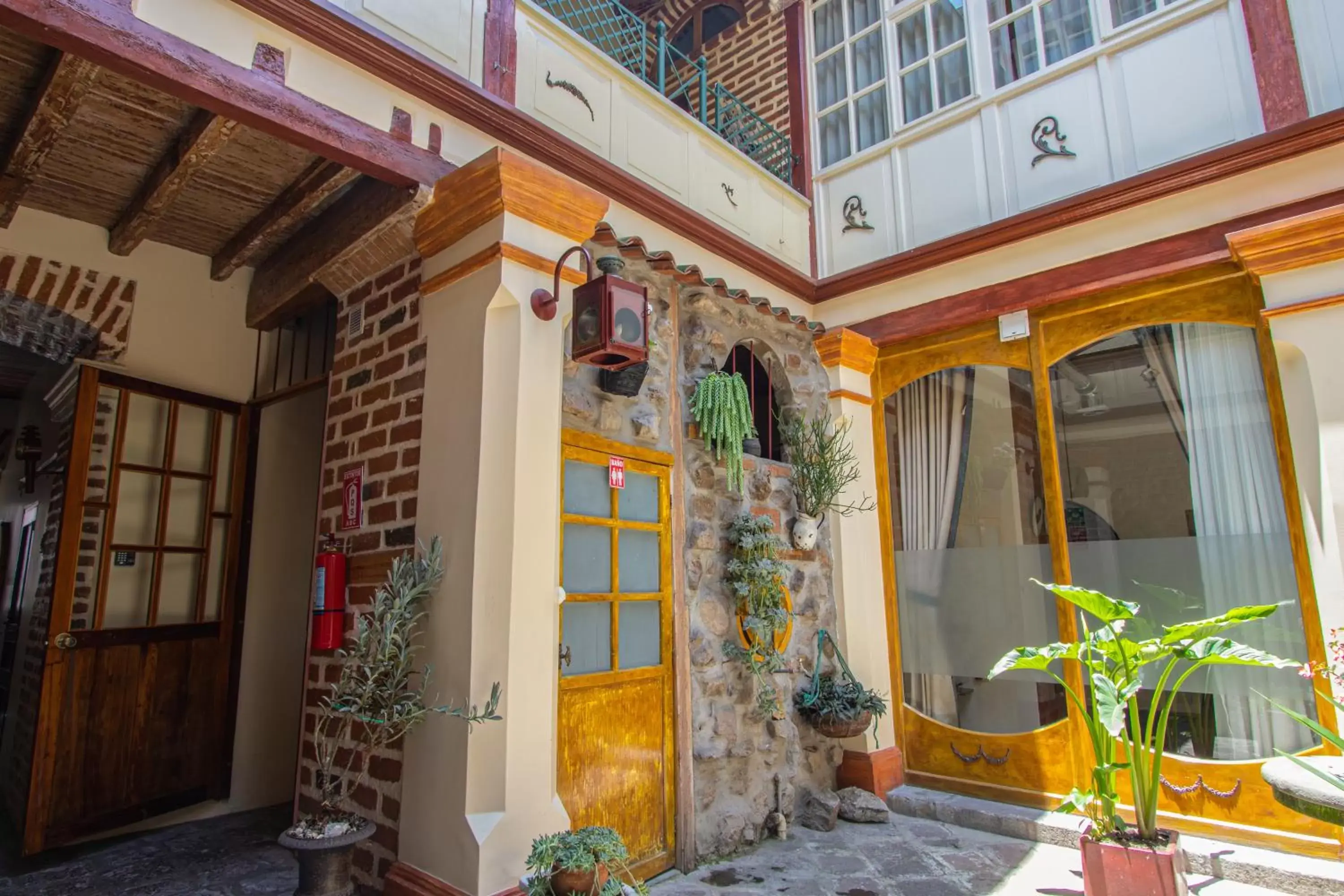 Inner courtyard view in Old Town Quito Suites, Apartments & Boutique Hotel