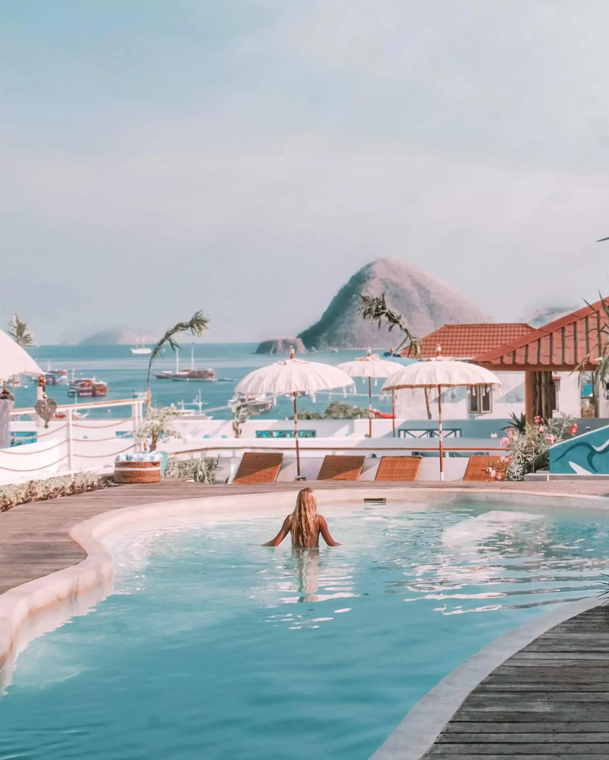 People, Swimming Pool in Seaesta Komodo Hostel & Hotel