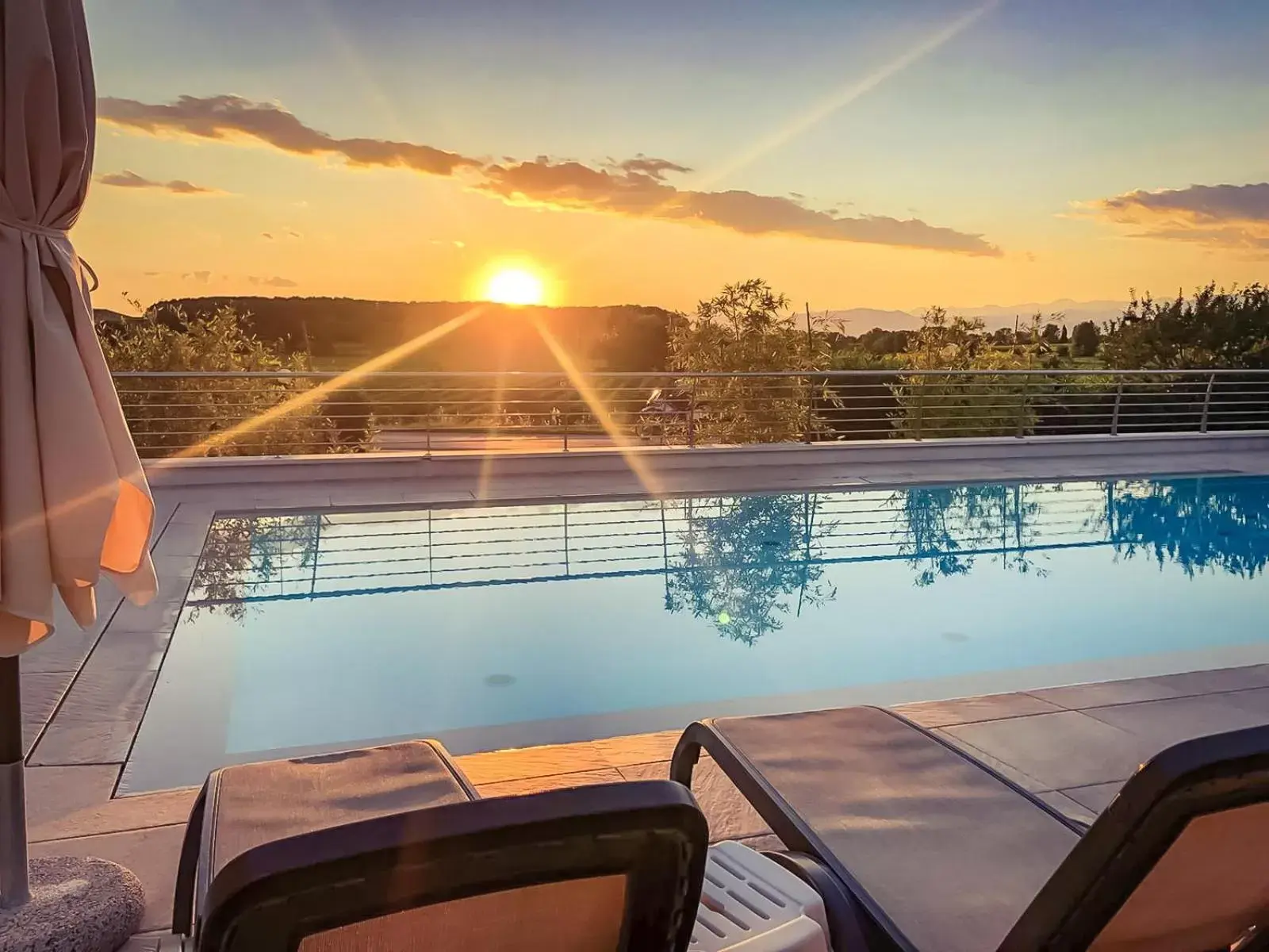 Swimming pool, Sunrise/Sunset in Hotel Nuova Barcaccia