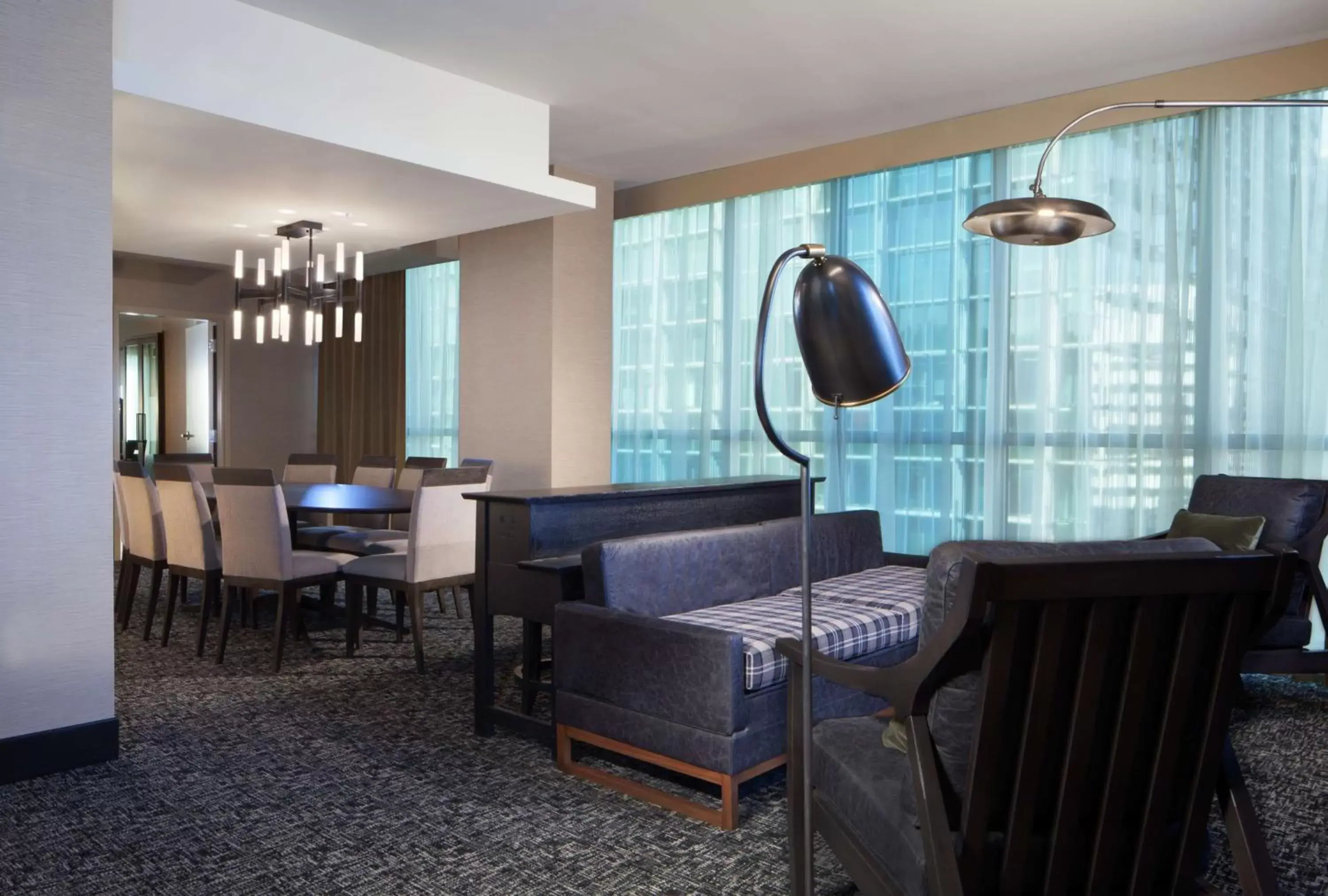 Living room, Seating Area in The Porter Portland, Curio Collection By Hilton