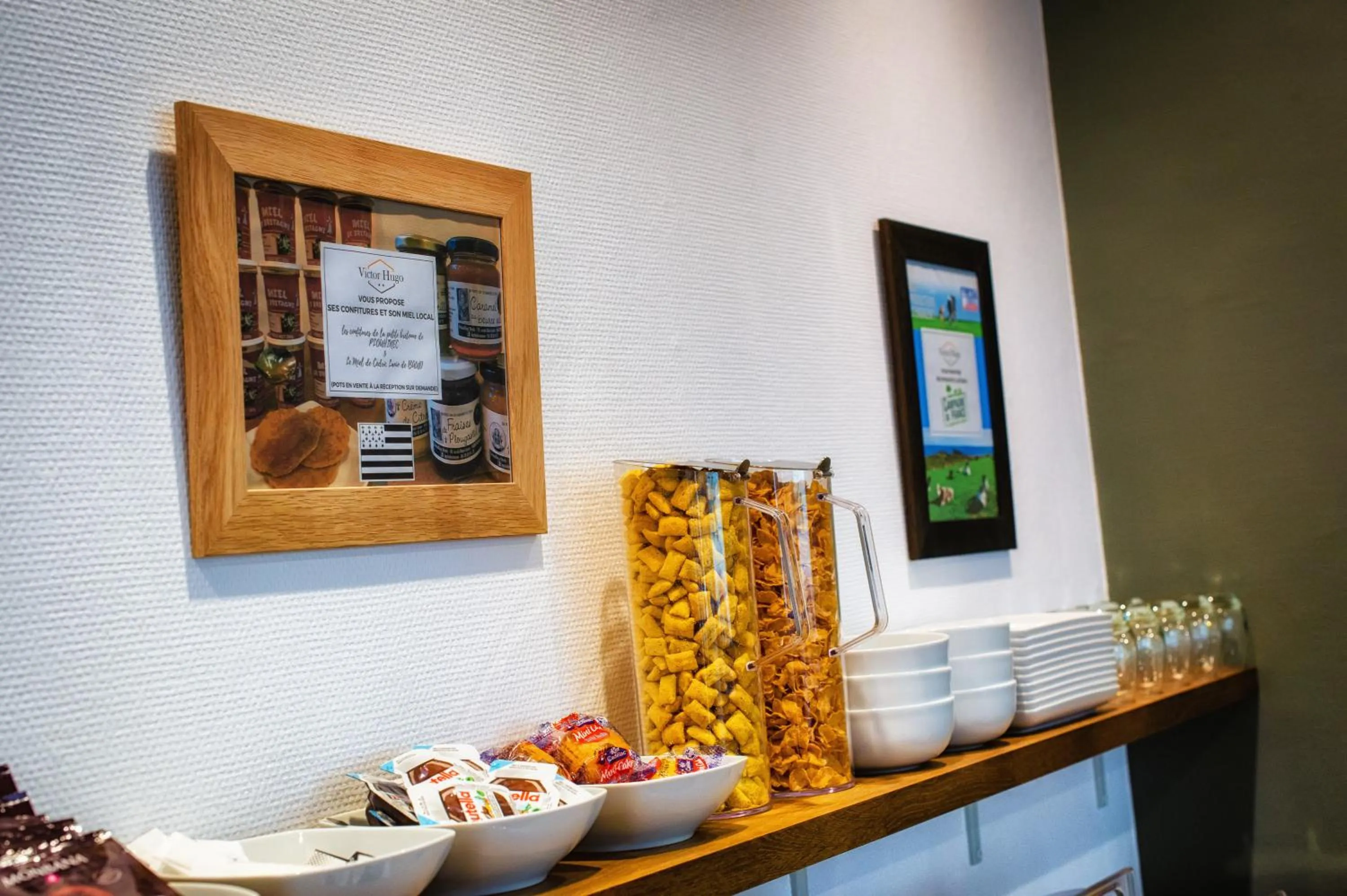 Buffet breakfast in Hôtel Victor Hugo Lorient