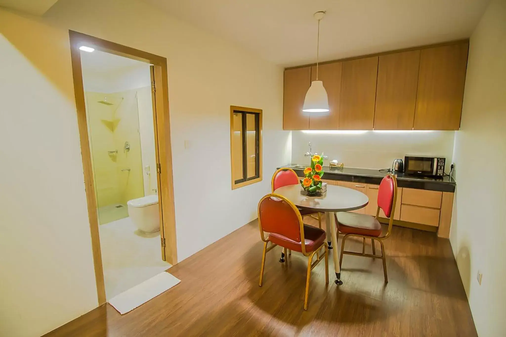 Bathroom, Dining Area in Asia Pacific Hotel