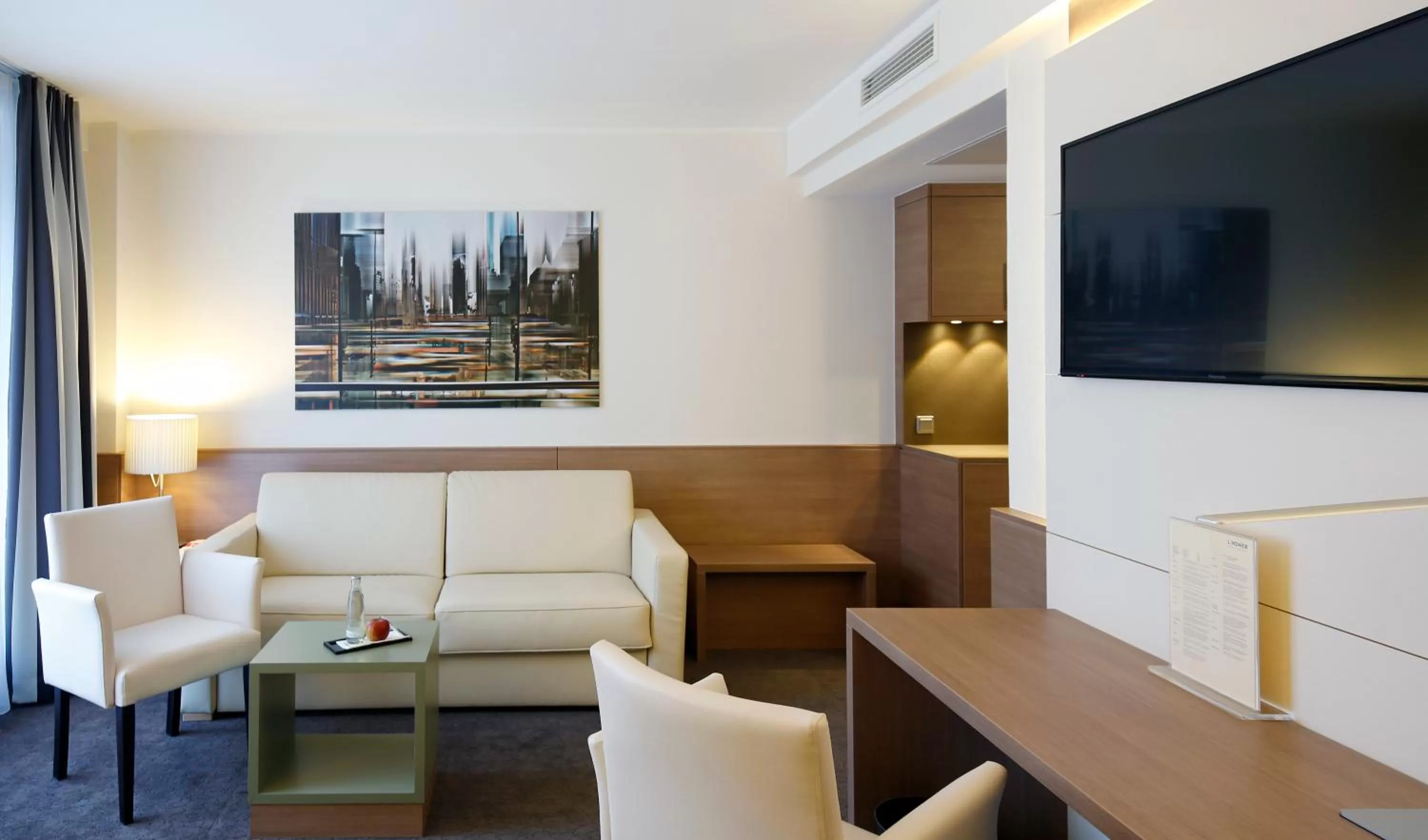 Living room in Lindner Hotel Dusseldorf Airport, part of JdV by Hyatt