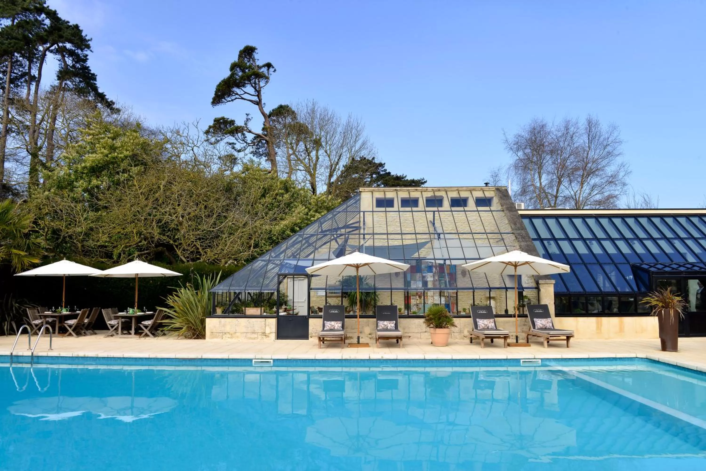 Swimming pool in Chateau La Cheneviere