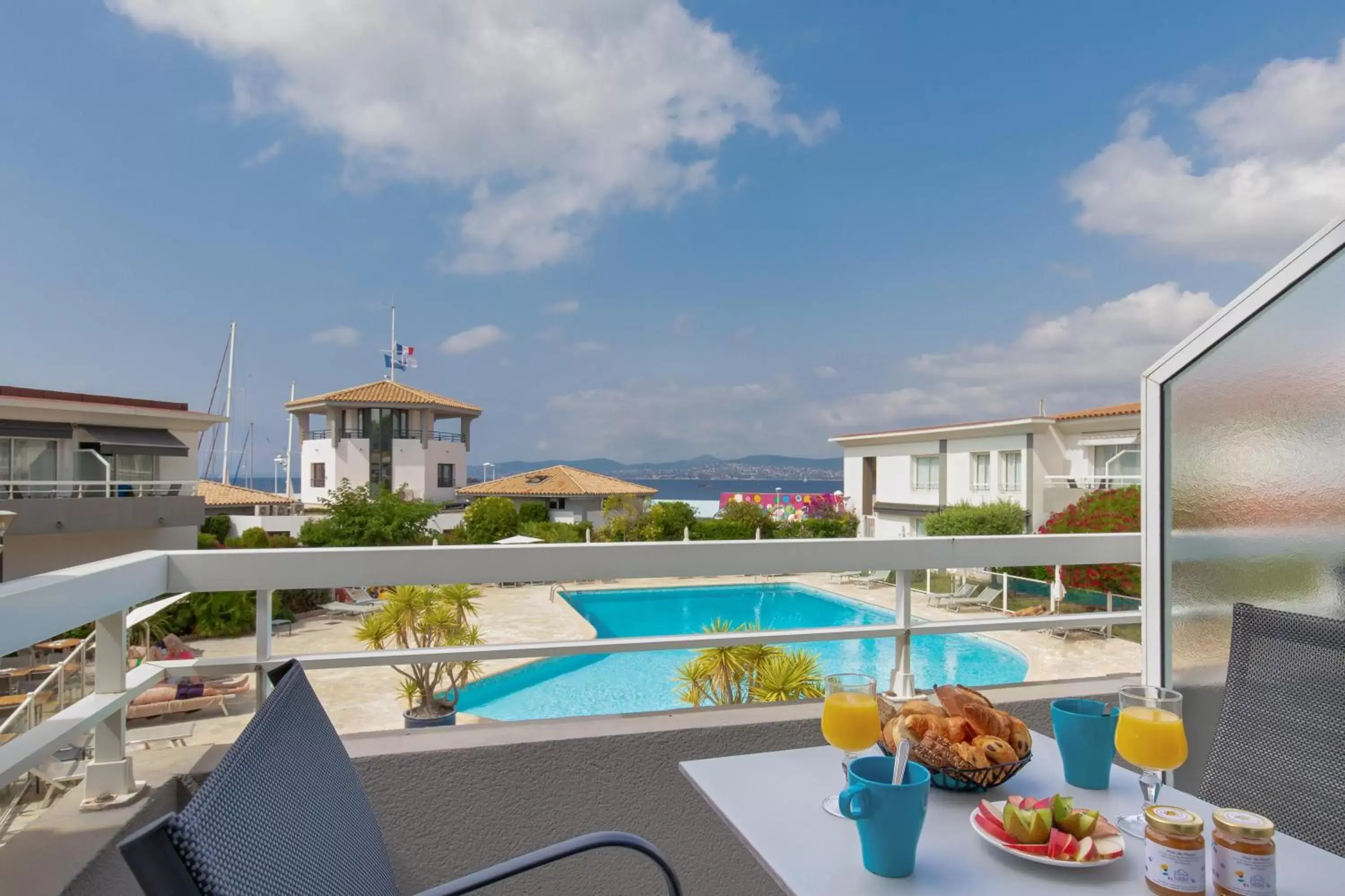 Balcony/Terrace, Swimming Pool in Best Western Plus La Marina