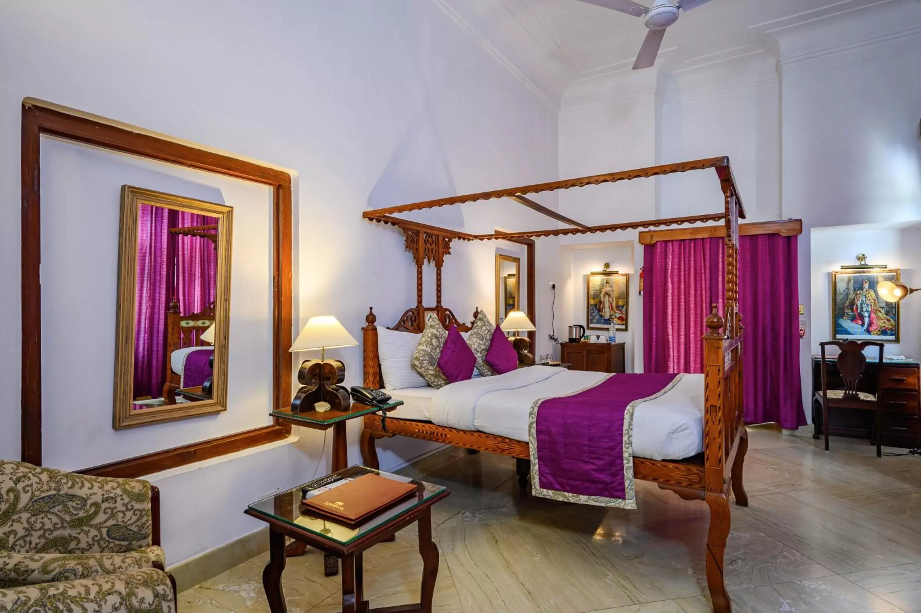 Bed in Neemrana's - Baradari Palace Bed in Neemrana's - Baradari Palace