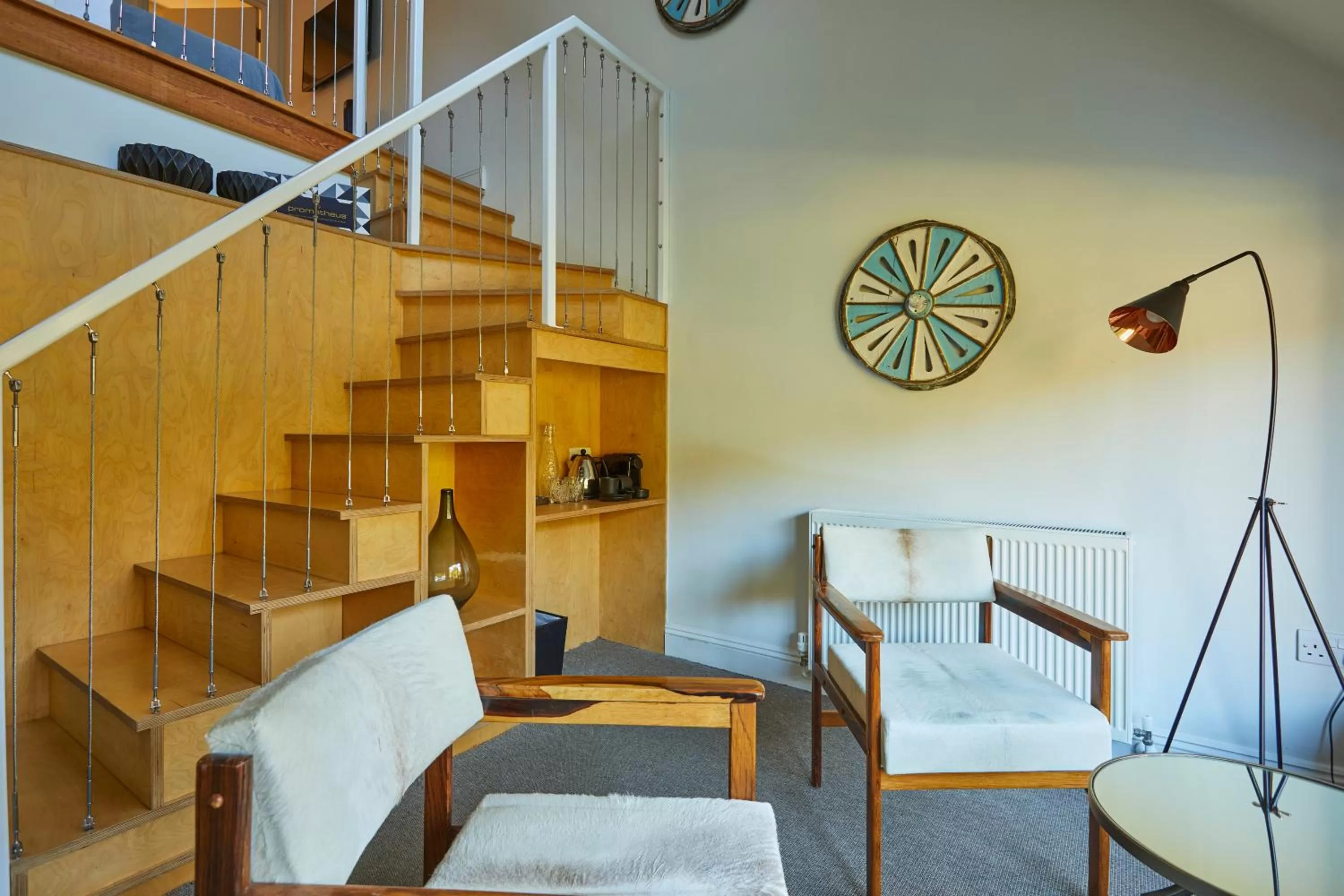 Seating area in Timbrell's Yard