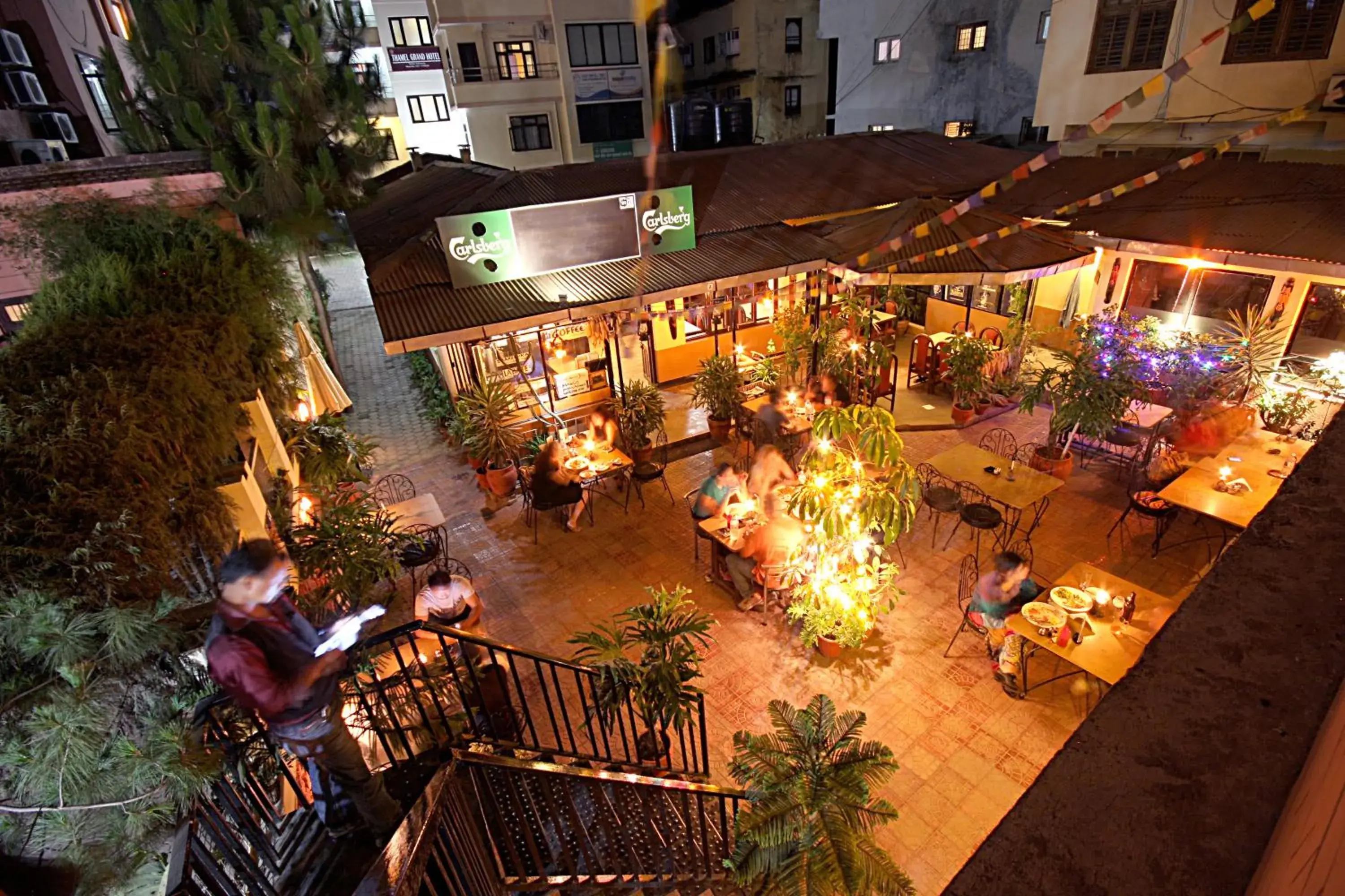 Restaurant/places to eat, Bird's-eye View in Thamel Grand Hotel