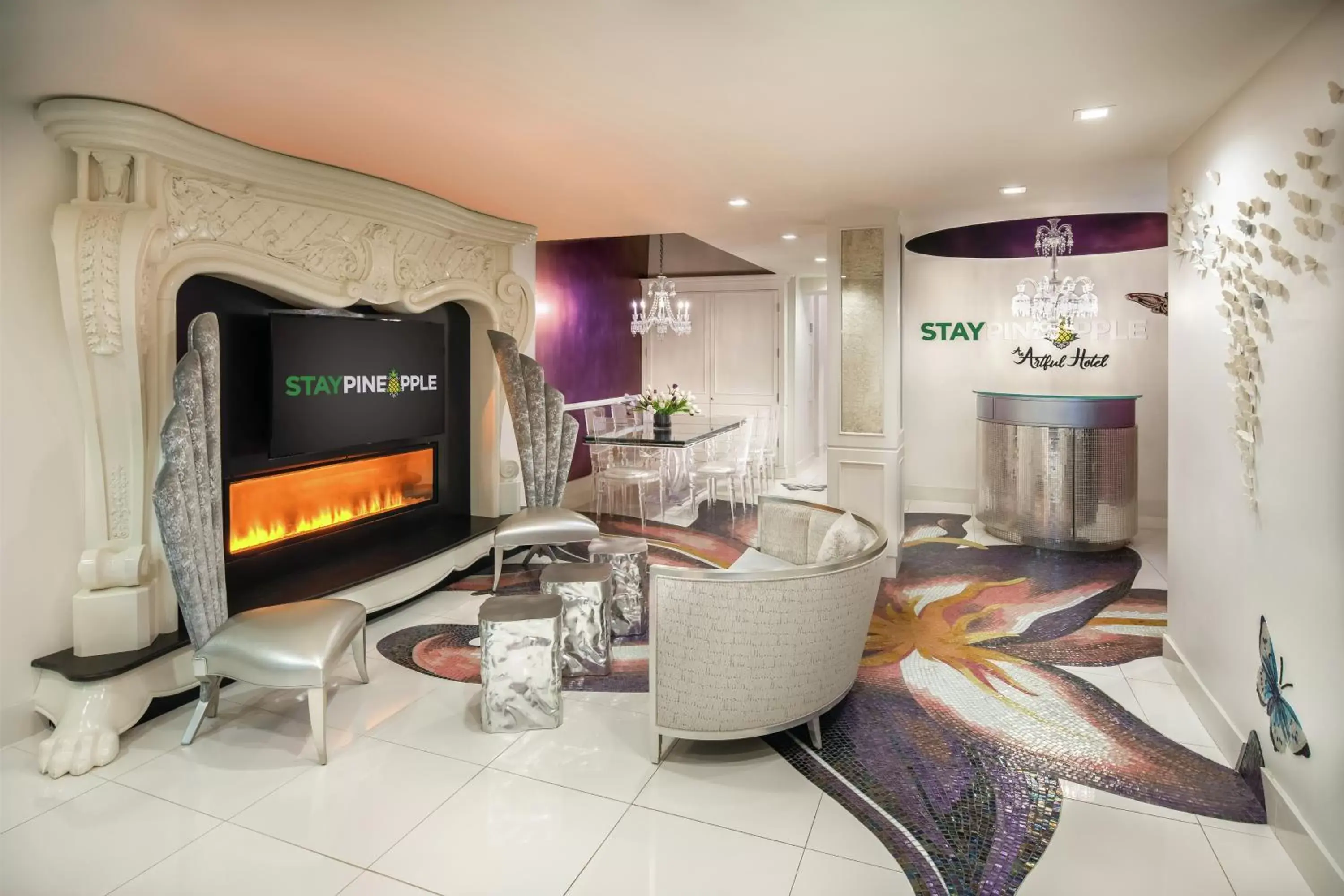 Lobby or reception in Staypineapple, An Artful Hotel, Midtown New York Lobby or reception in Staypineapple, An Artful Hotel, Midtown New York