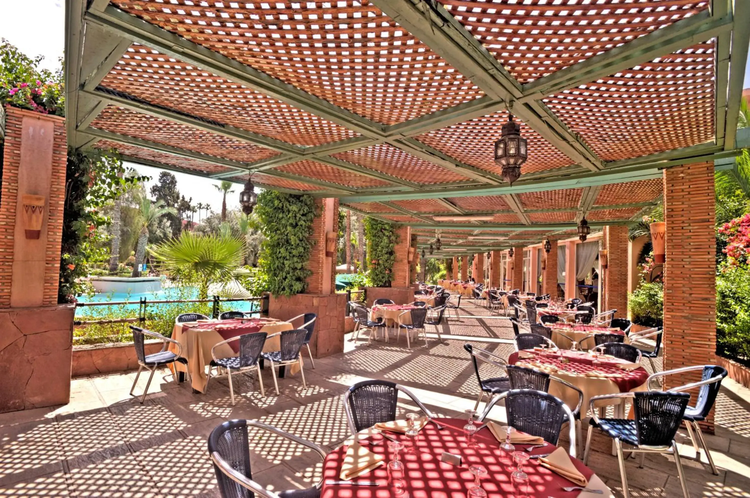 Garden, Restaurant/Places to Eat in Hotel Farah Marrakech