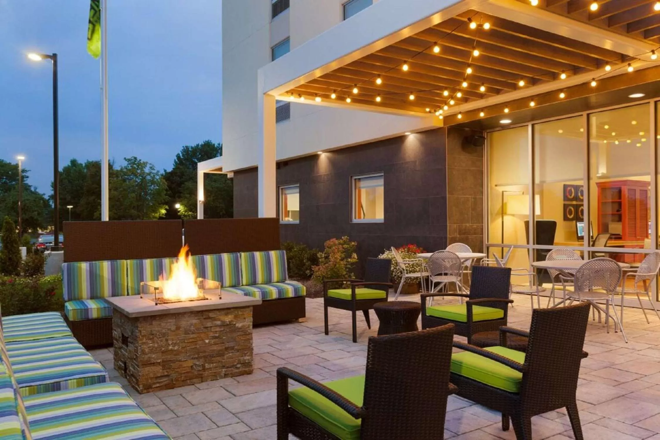 Patio in Home2 Suites by Hilton Albany Airport/Wolf Rd
