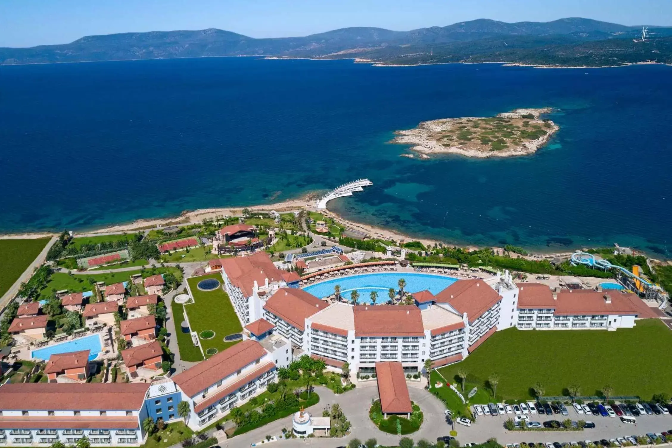 Bird's eye view in Royal Teos Thermal Resort Clinic & Spa - Halal Hotel Bird's eye view in Royal Teos Thermal Resort Clinic & Spa - Halal Hotel