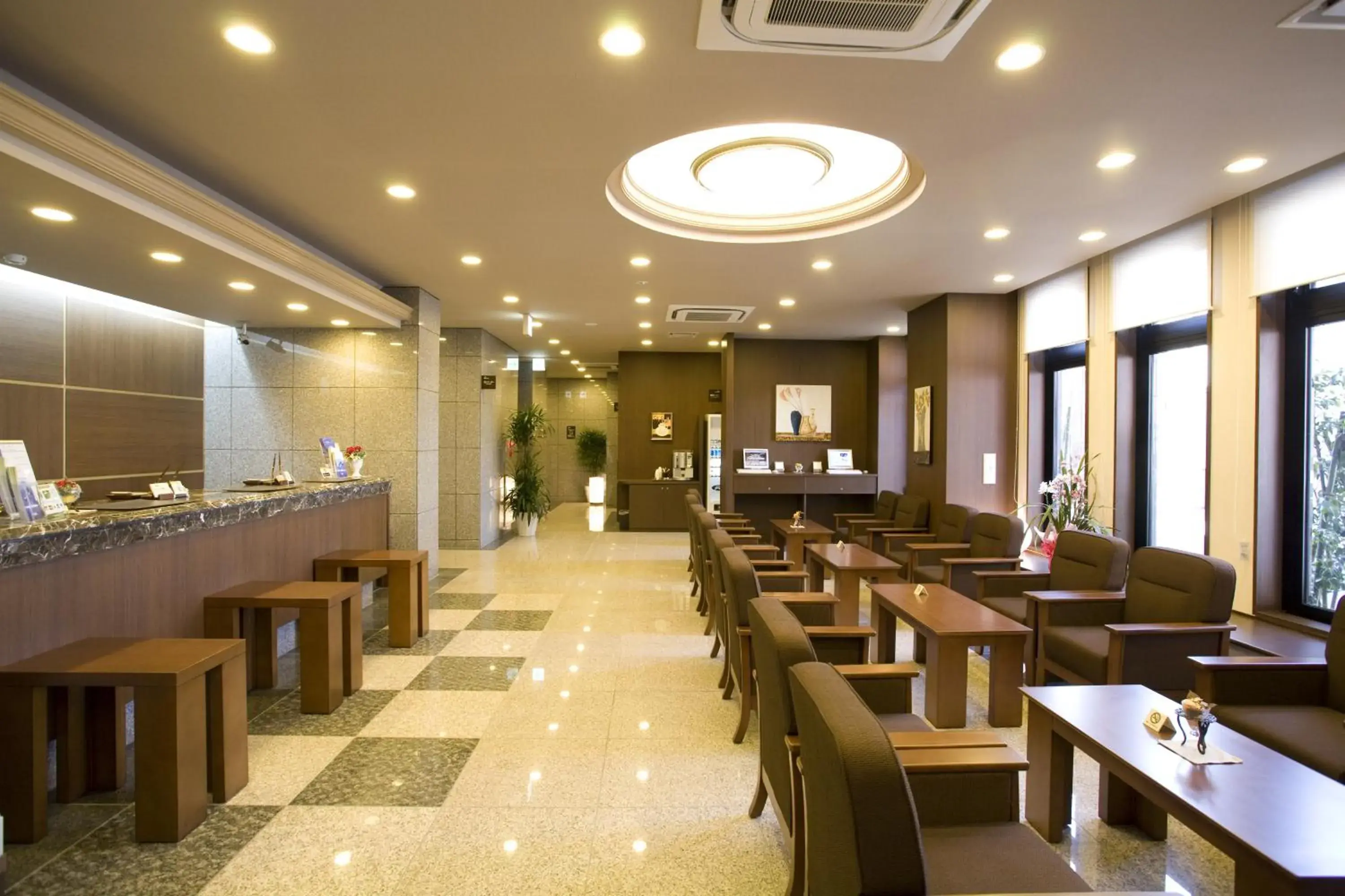 Lobby or reception, Restaurant/Places to Eat in Hotel Route-Inn Omagari Ekimae