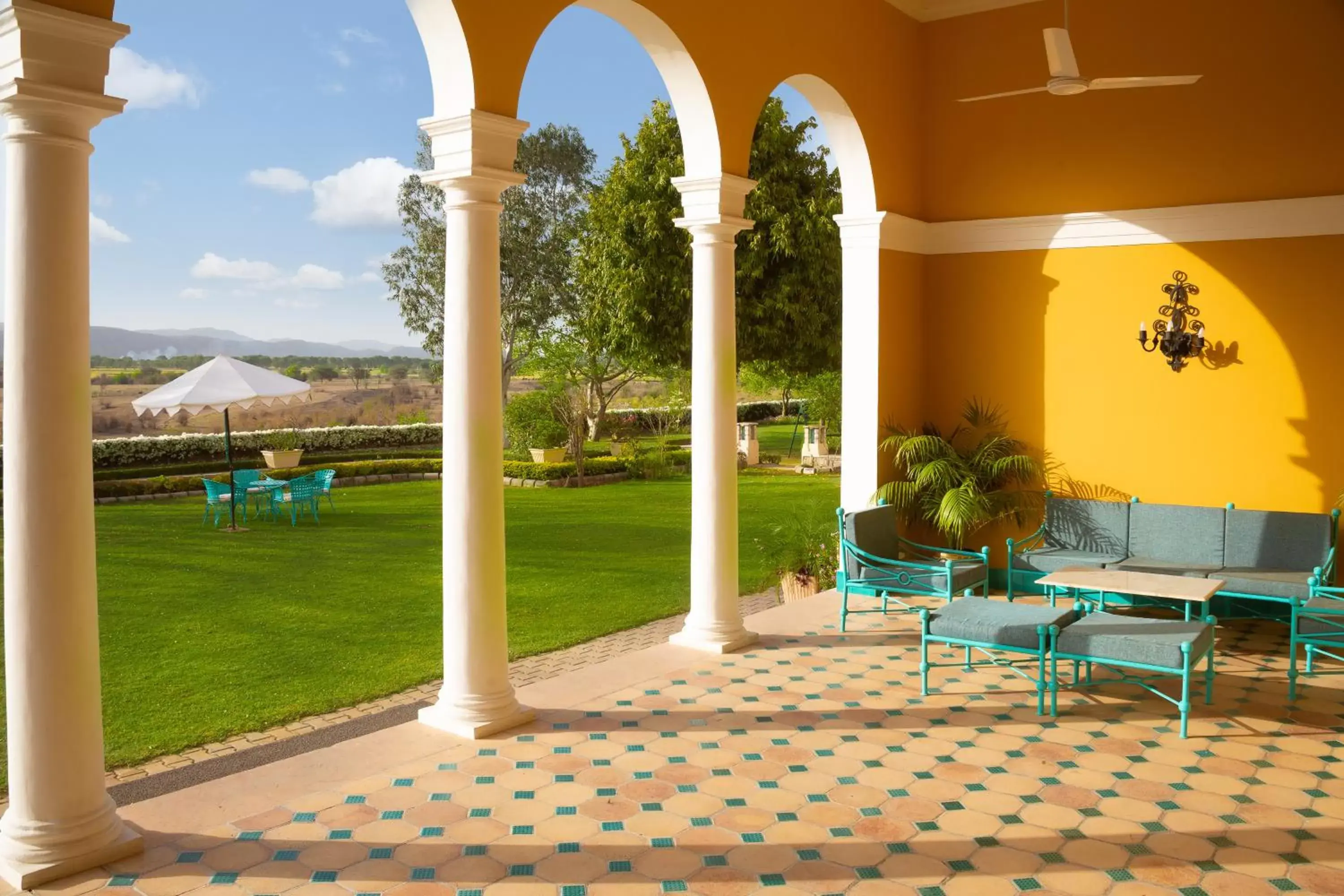 Patio in Ramgarh Lodge, Jaipur – IHCL SeleQtions