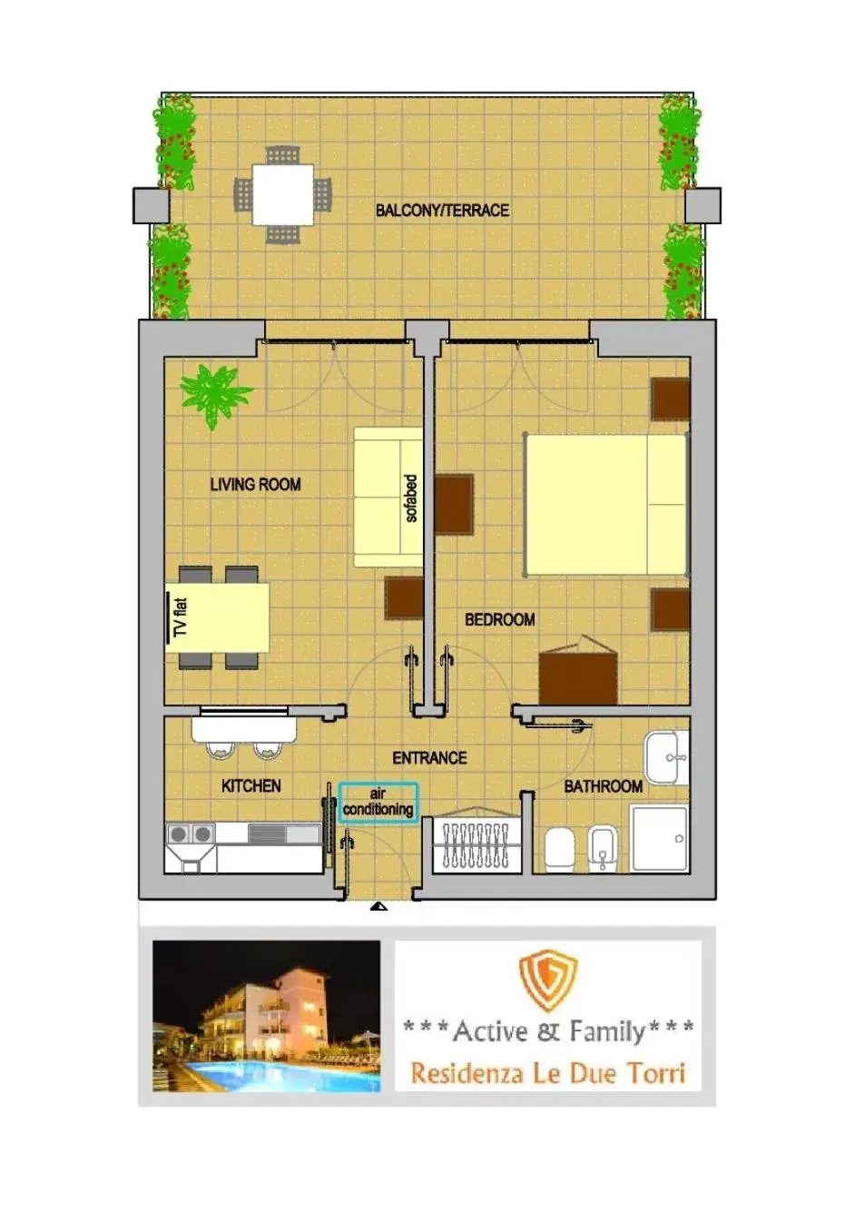 Floor Plan in Residenza Le Due Torri