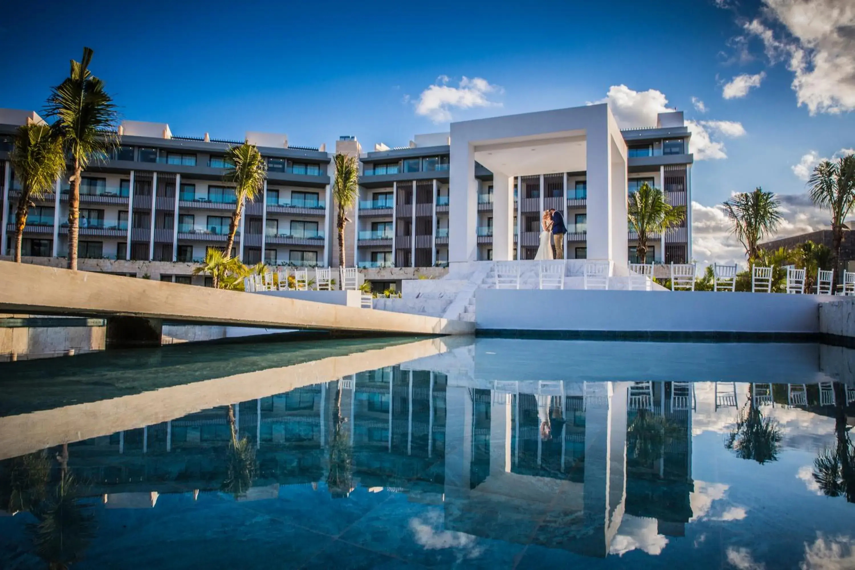 Pool view in Majestic Elegance Costa Mujeres - All Inclusive Pool view in Majestic Elegance Costa Mujeres - All Inclusive