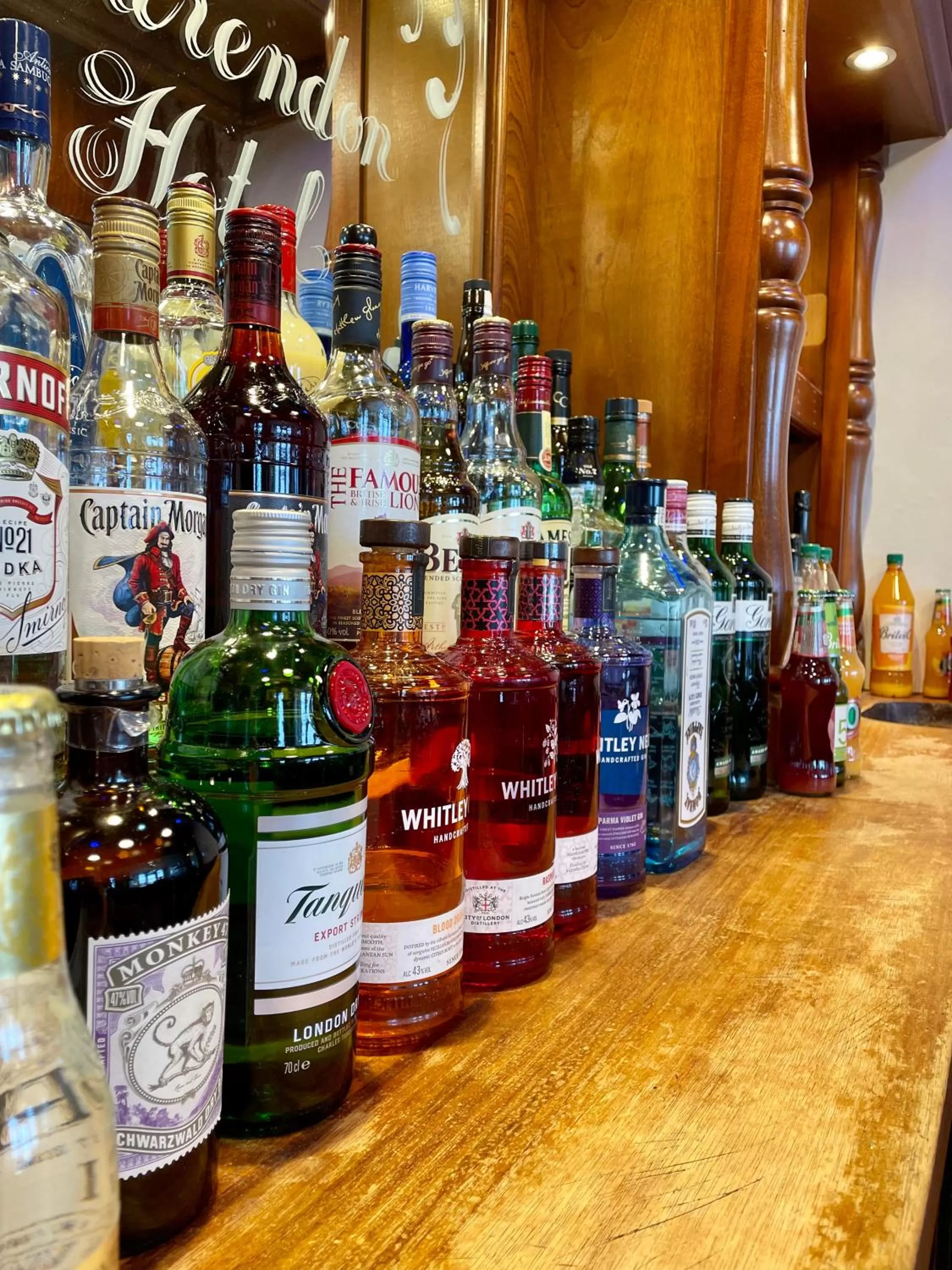 Alcoholic drinks in The Clarendon Hotel