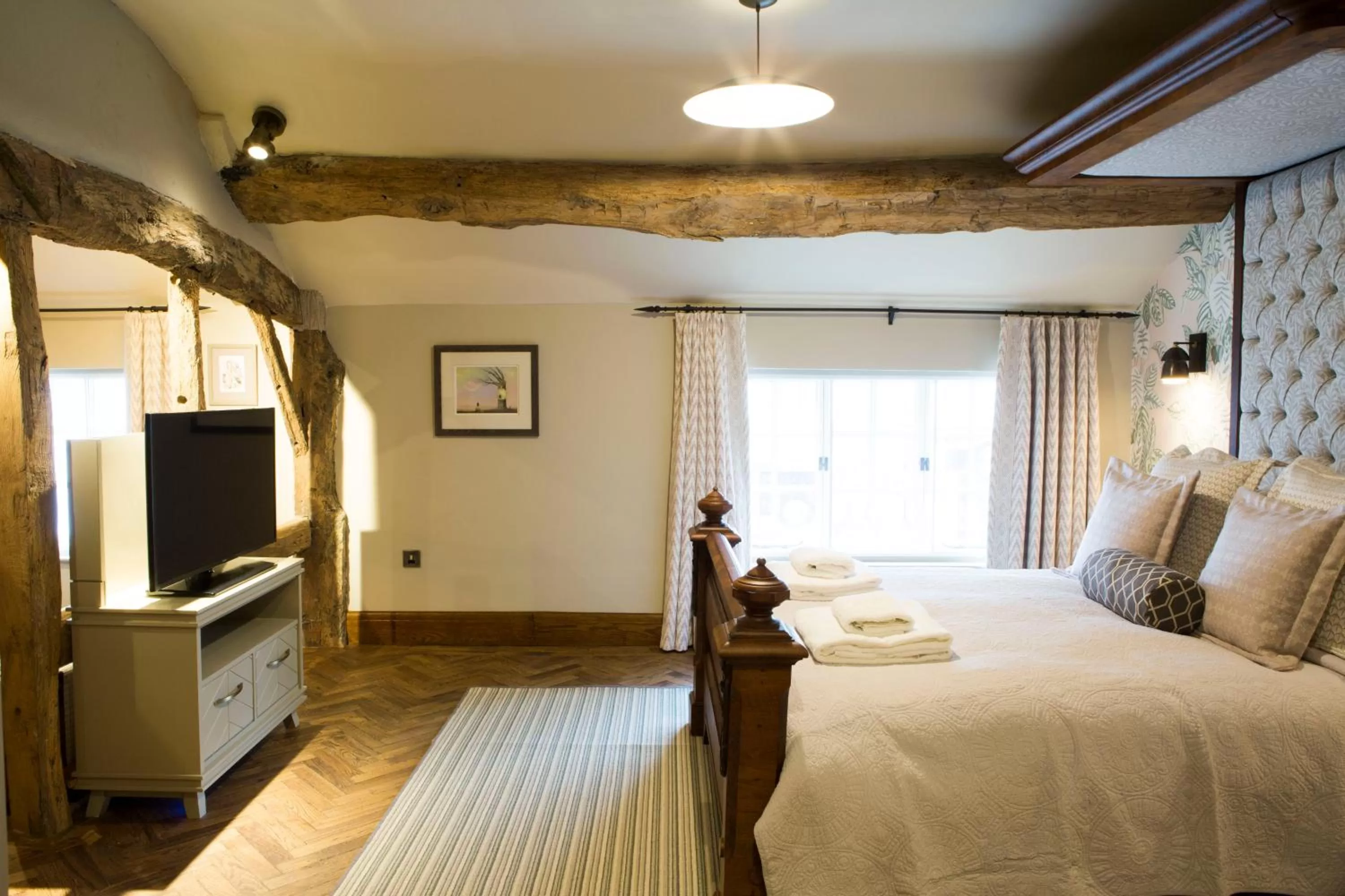 Bed in The Legh Arms Prestbury