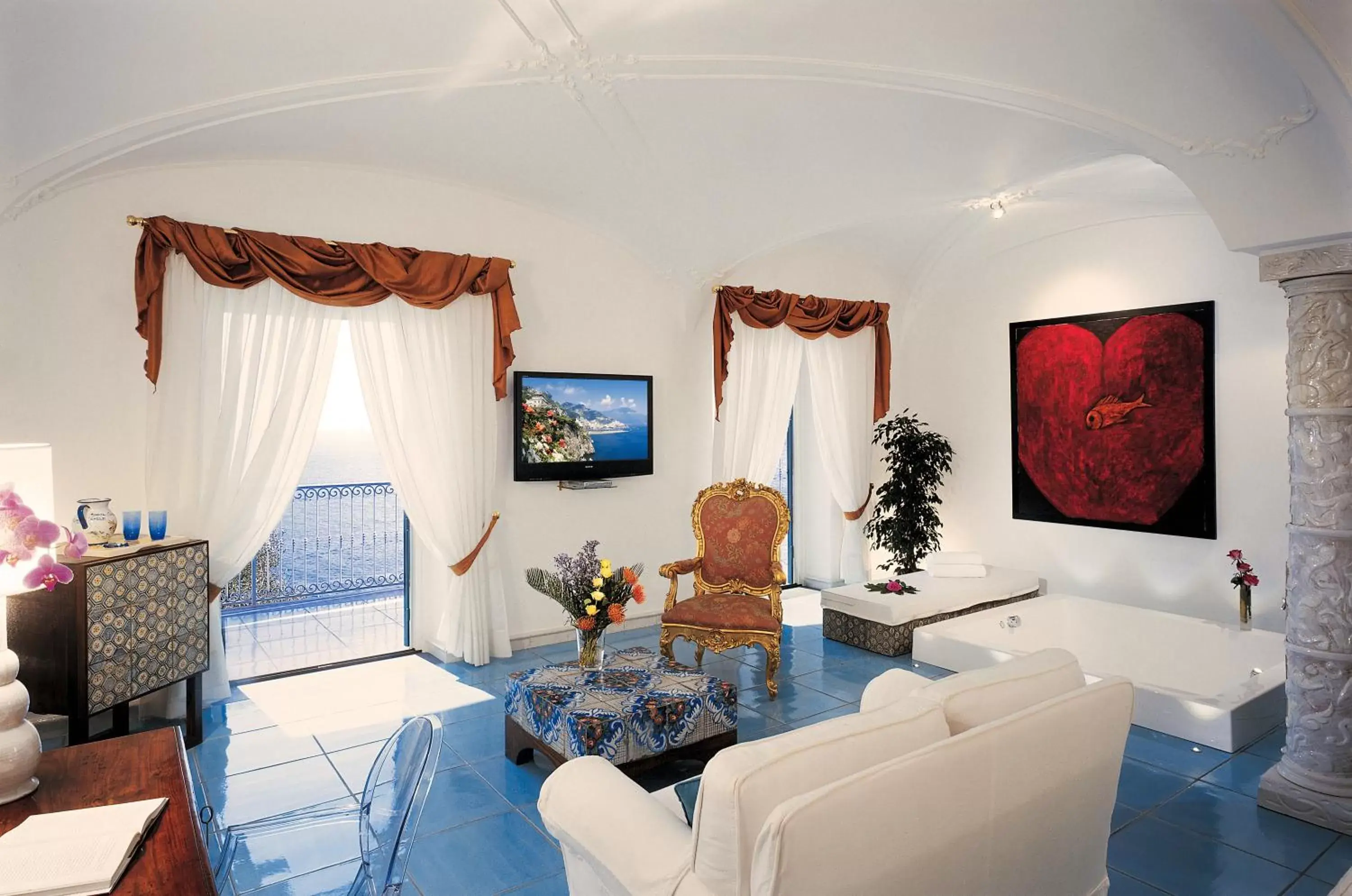 Bathroom, Seating Area in Hotel Santa Caterina