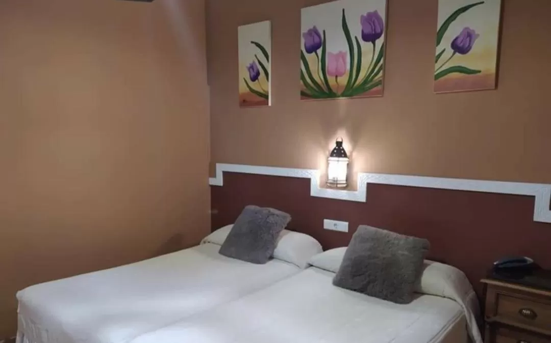 Bed in Hotel Sierra de Araceli Lucena