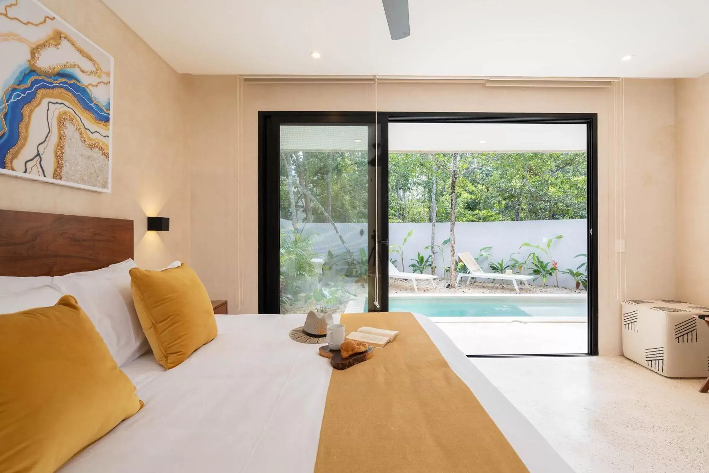 Bed in Suites at TreeTops Tulum