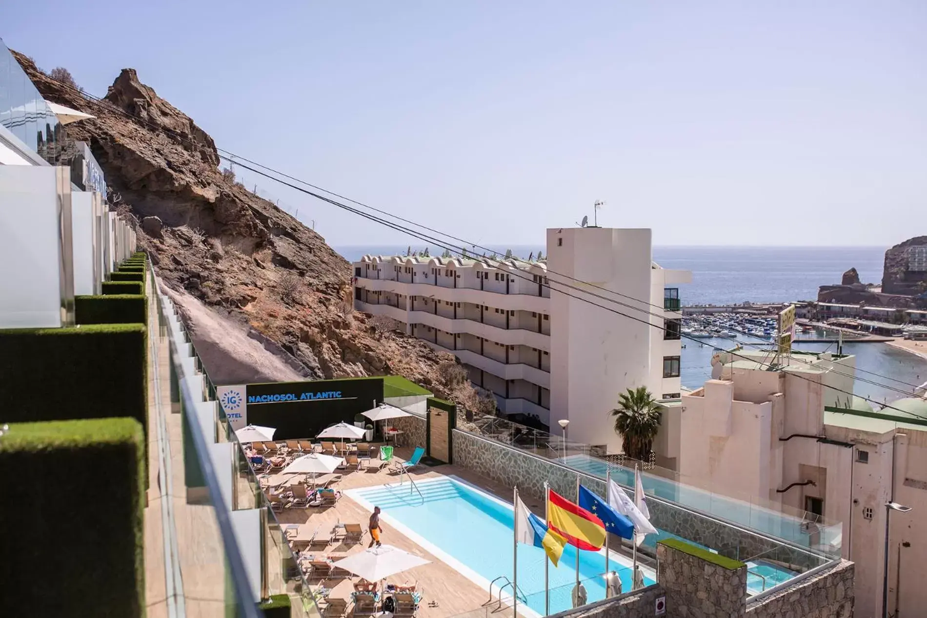 Balcony/Terrace, Pool View in IG Nachosol Atlantic & Yaizasol by Servatur - Adults Only