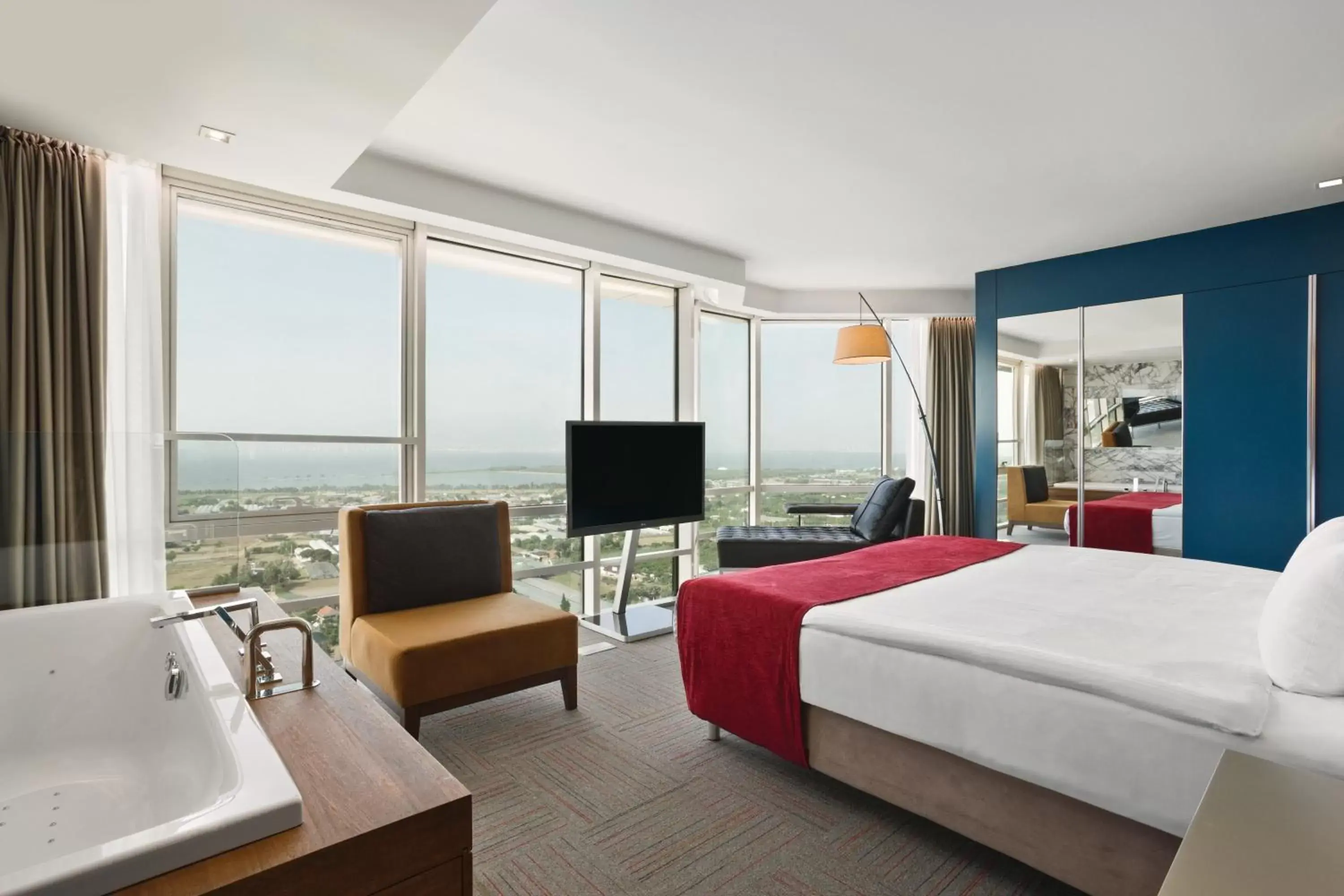 Sea view, Bed in Ramada Encore by Wyndham Izmir Sea view, Bed in Ramada Encore by Wyndham Izmir