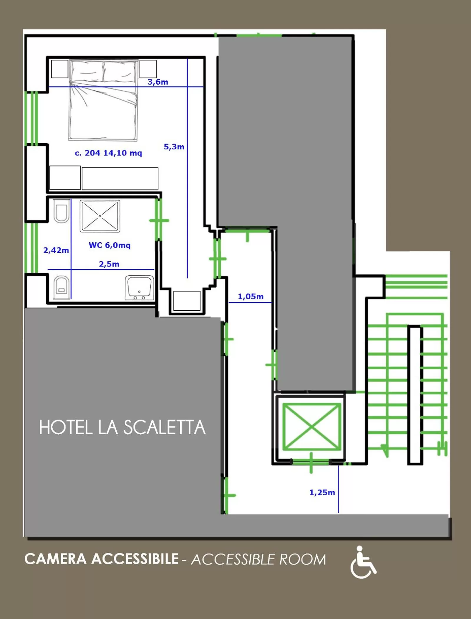 Floor plan in Hotel La Scaletta