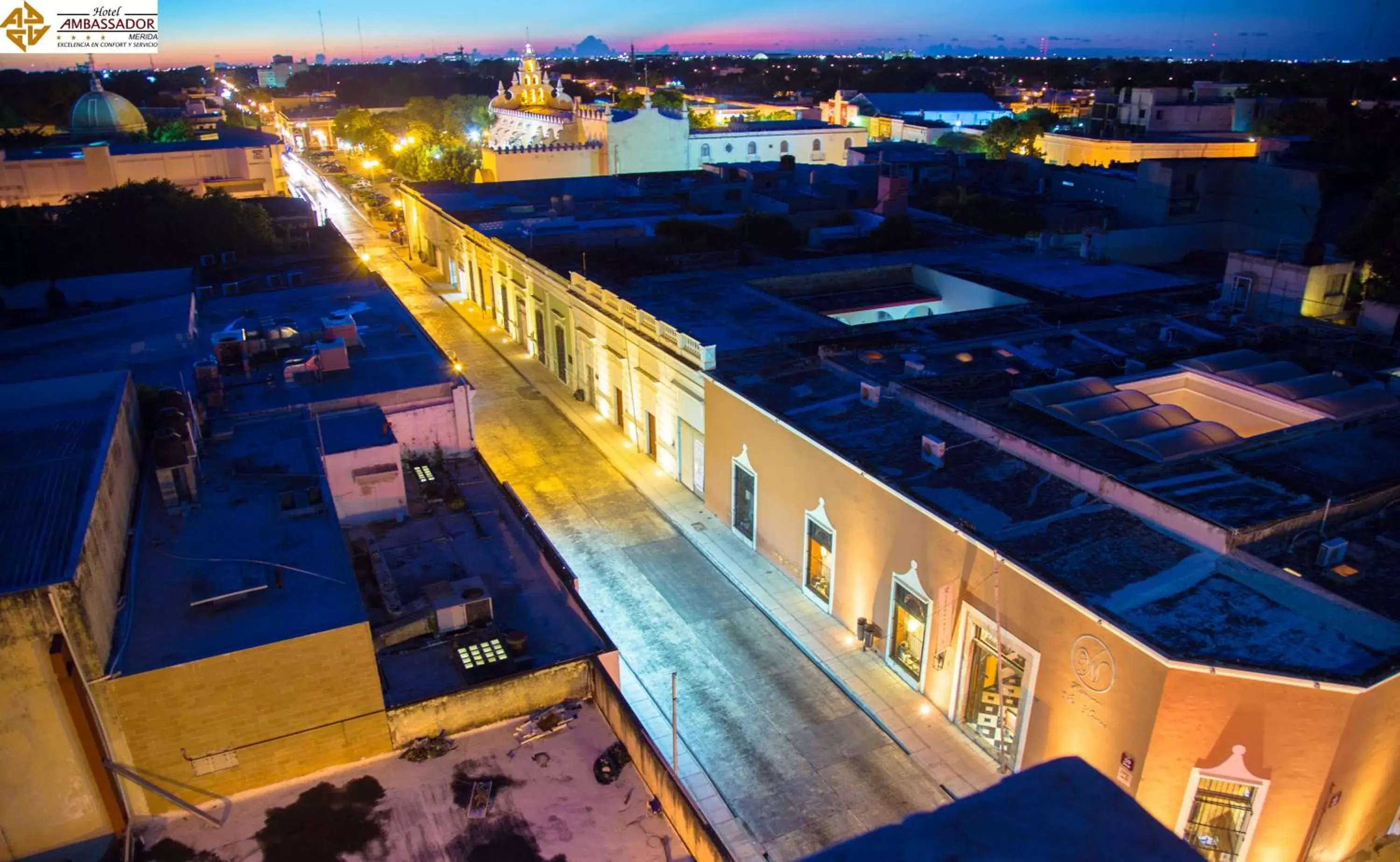 City view, Bird's-eye View in Hotel Ambassador Mérida