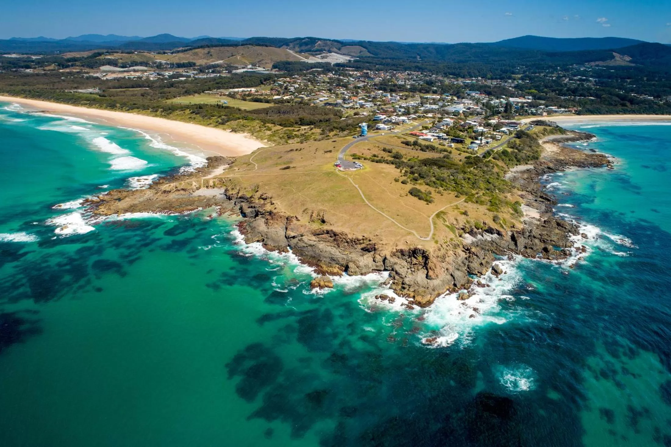 Nearby landmark, Bird's-eye View in Woolgoolga Beach Holiday Park