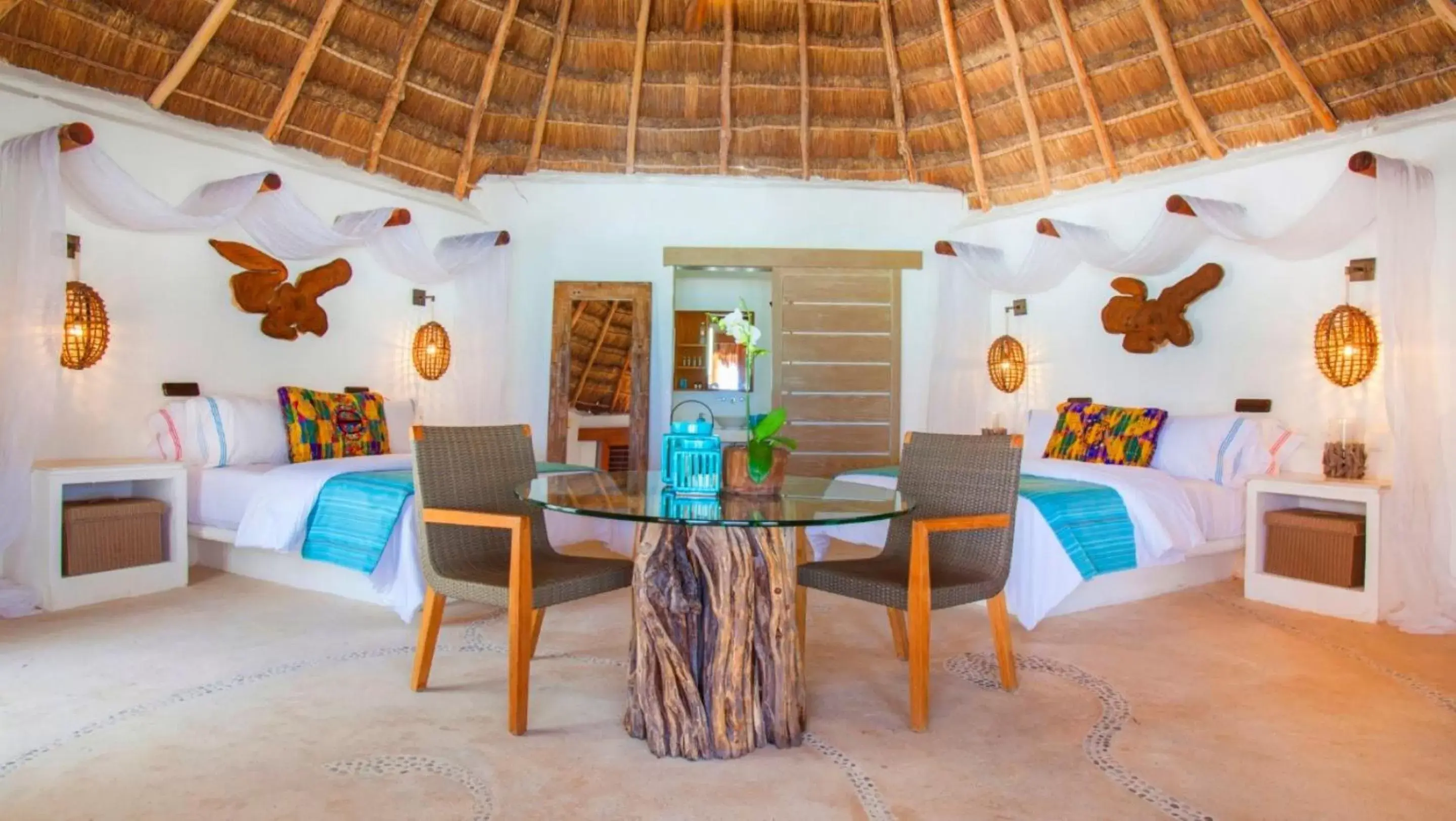 Bedroom, Dining Area in Mahekal Beach Front Resort & Spa