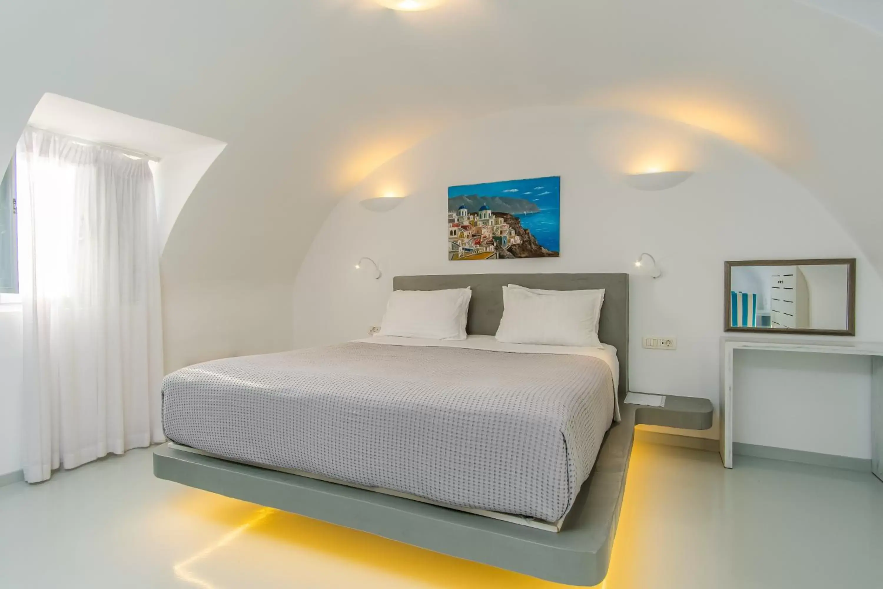 Bedroom, Bed in Central Fira Suites