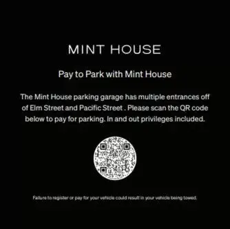 Parking in Mint House Dallas - Downtown