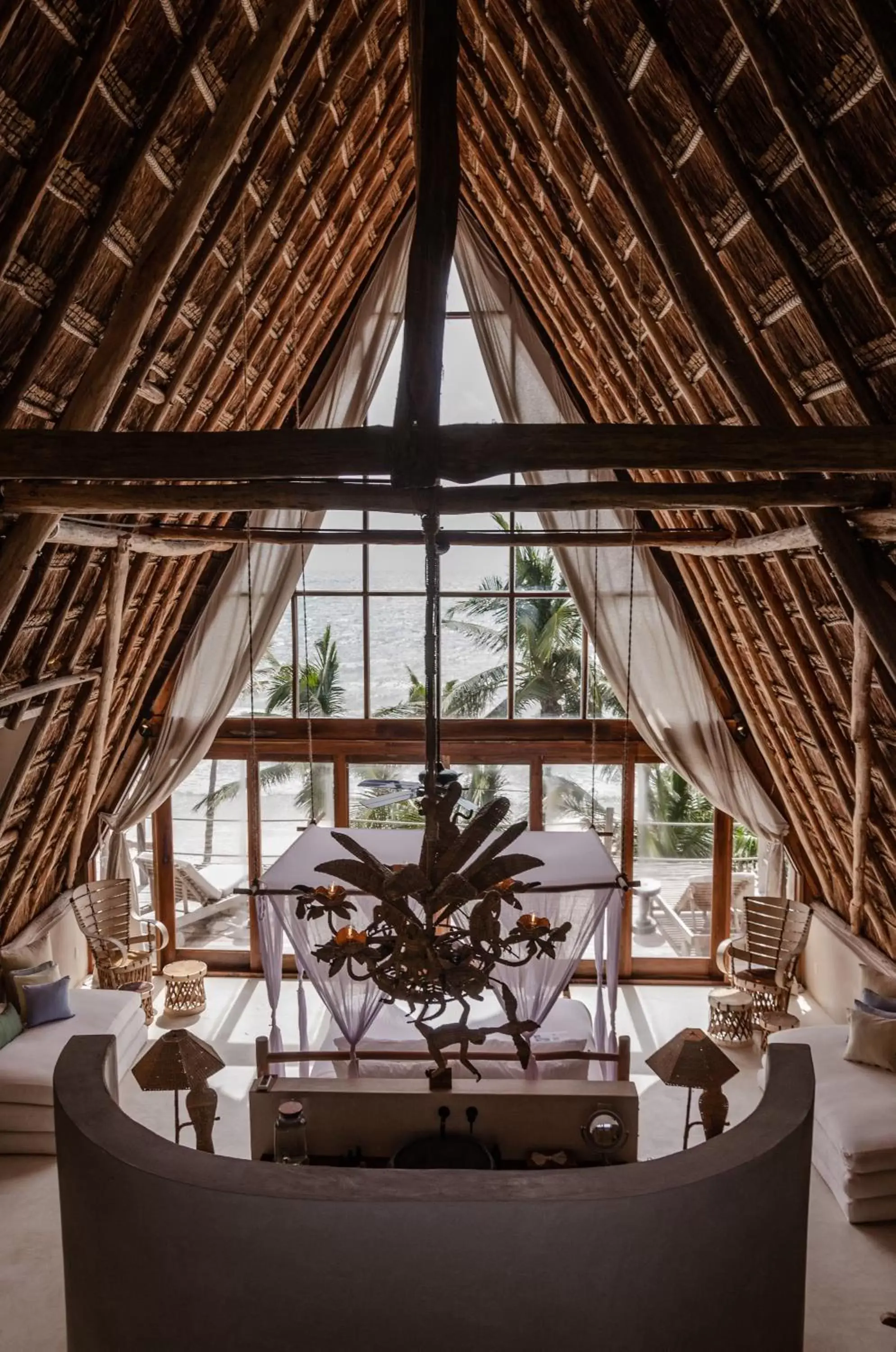 Living room in La Valise Tulum