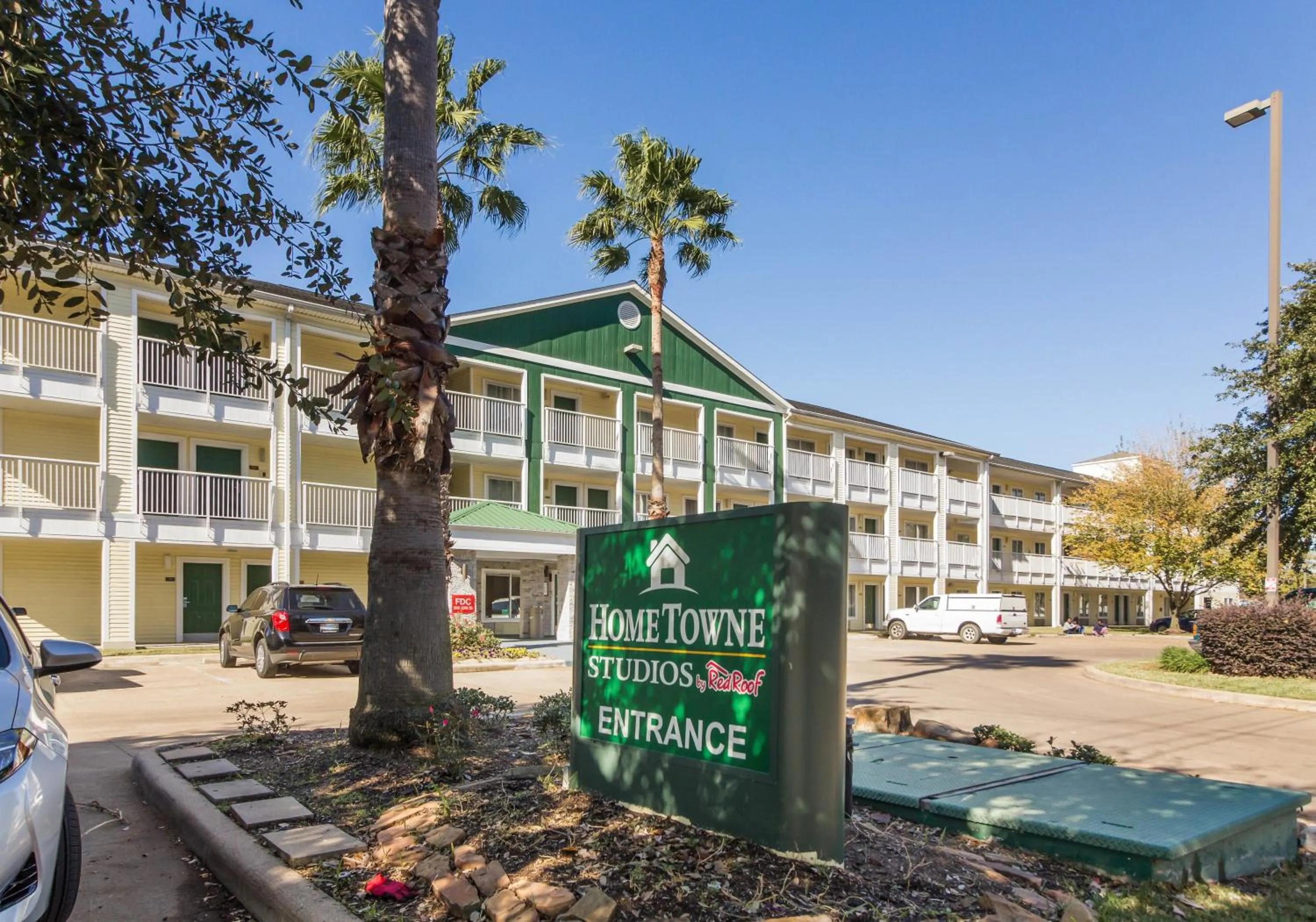 Property building in HomeTowne Studios by Red Roof Houston - Northwest