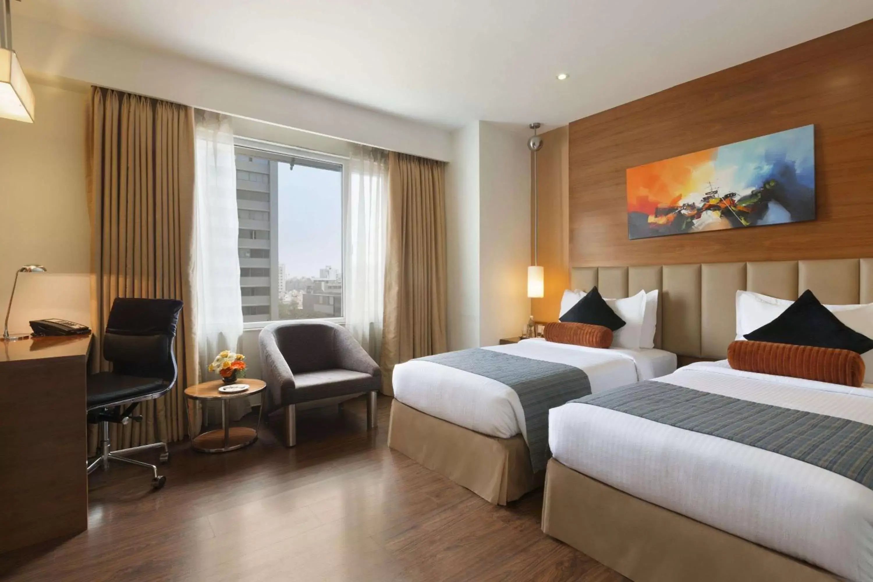Photo of the whole room, Bed in Ramada Ahmedabad Photo of the whole room, Bed in Ramada Ahmedabad