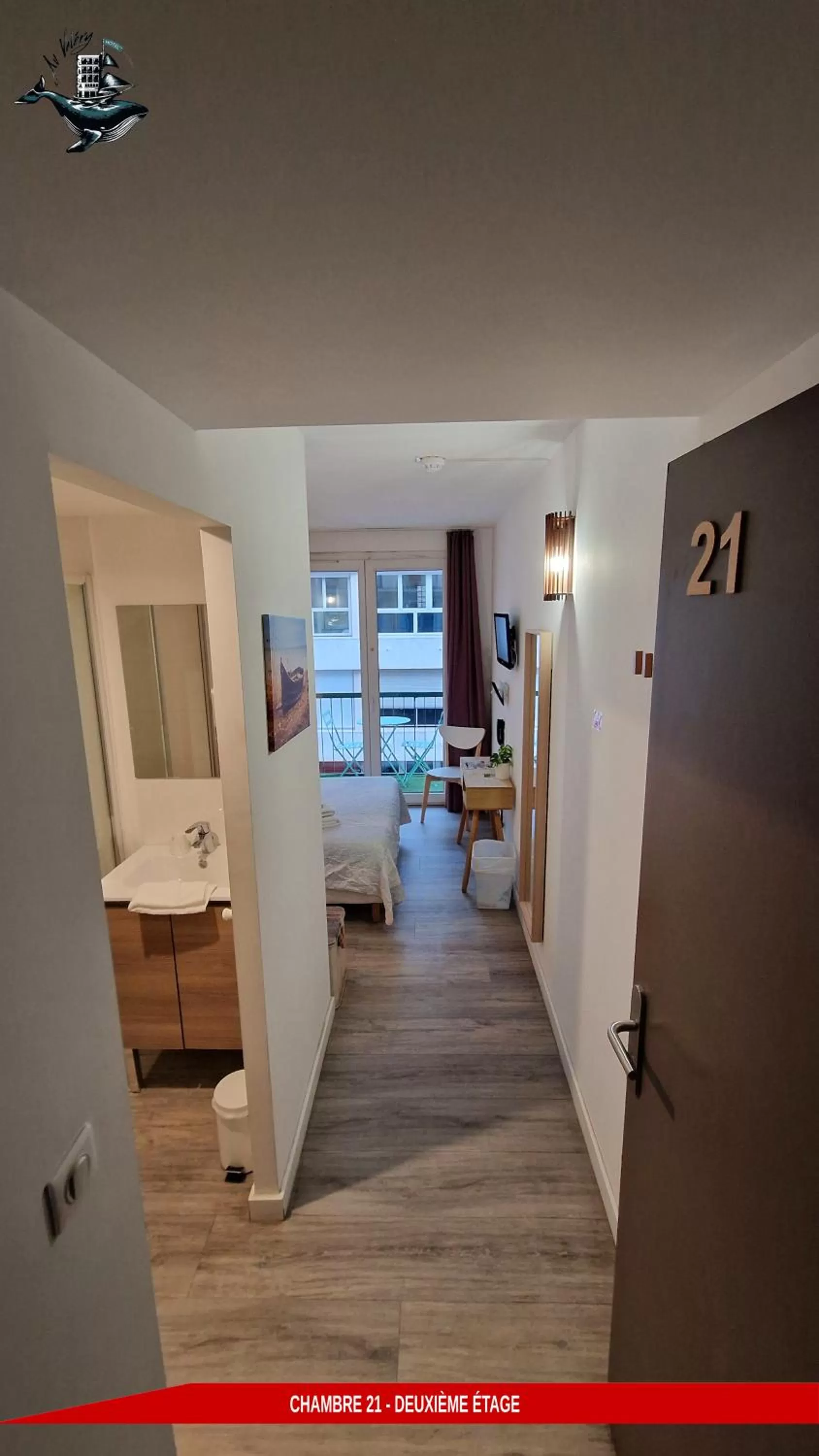 Bed in Hôtel Au Valéry