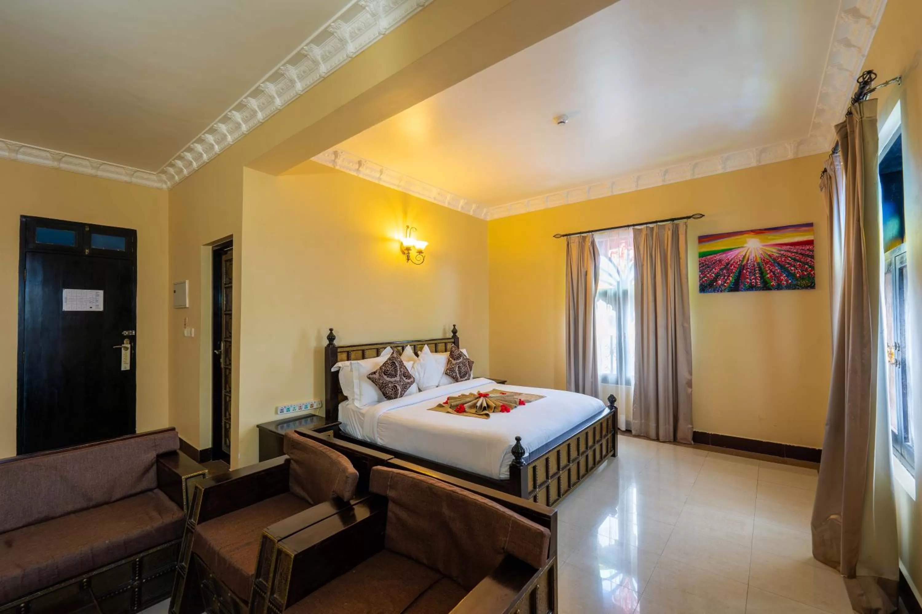 Living room, Bed in Golden Tulip Stone Town Boutique