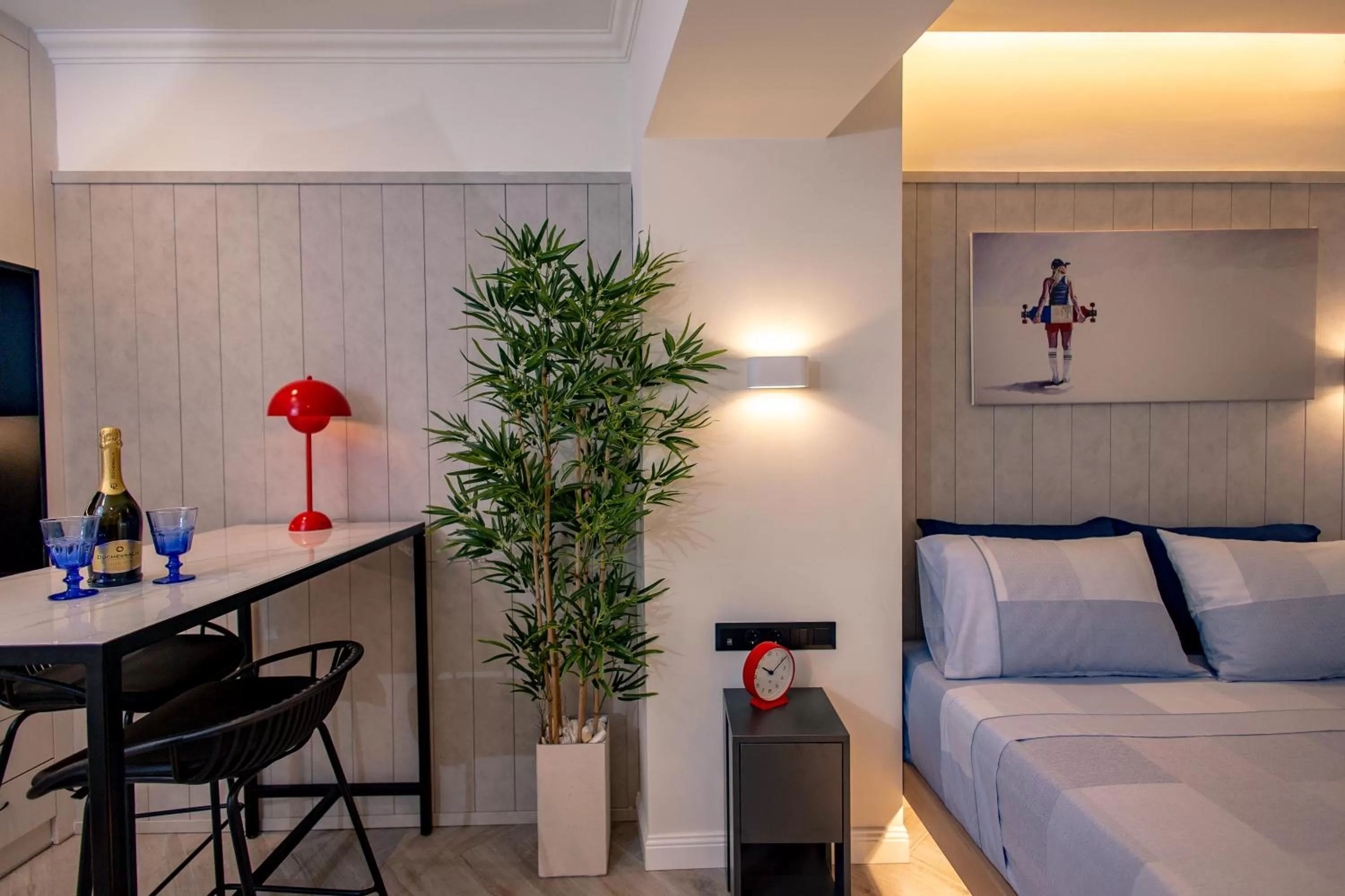 Dining area in Triple A @ Trendy Psiri - Art & Nightlife