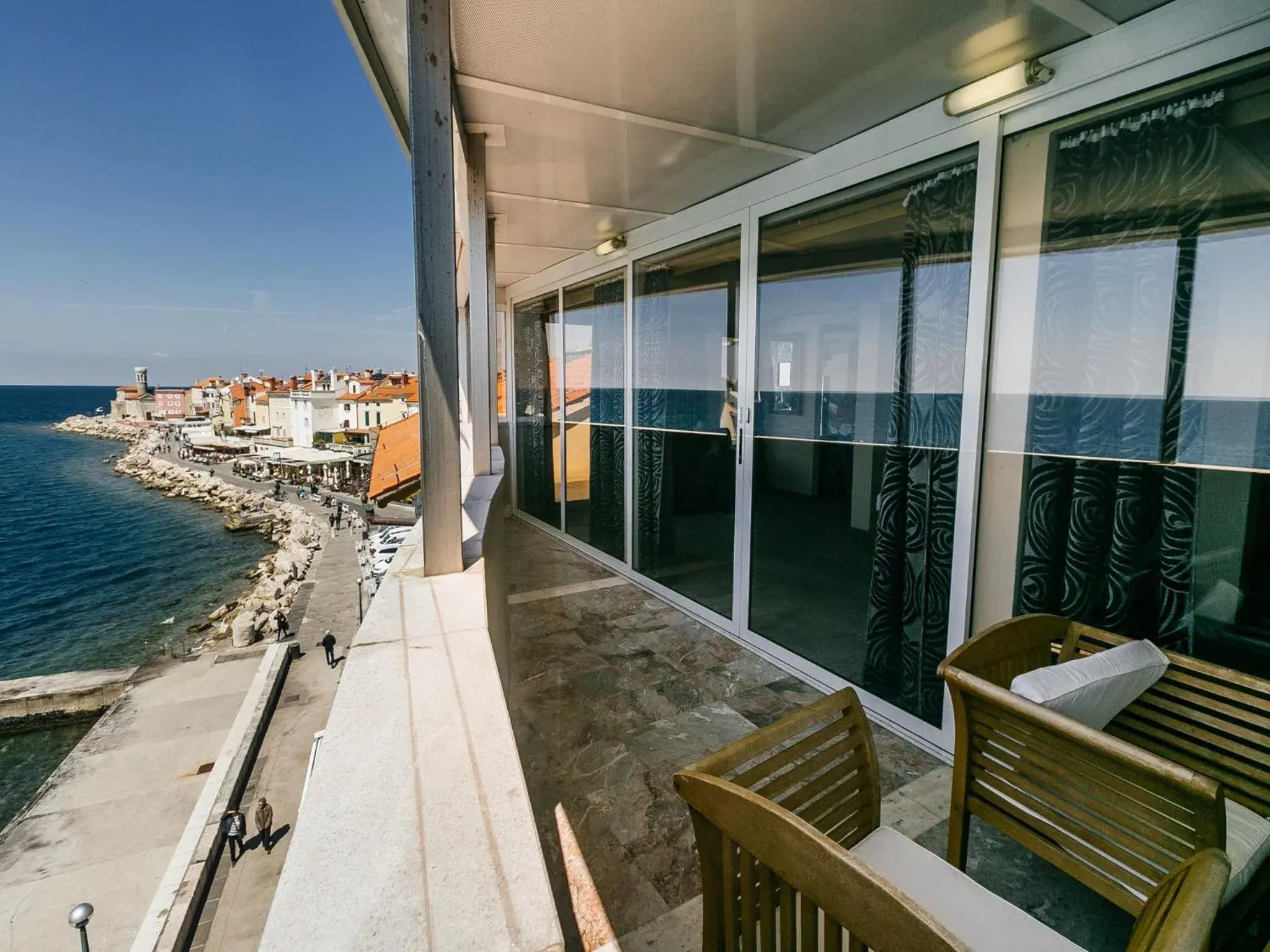 Balcony/Terrace, Swimming Pool in Hotel Piran